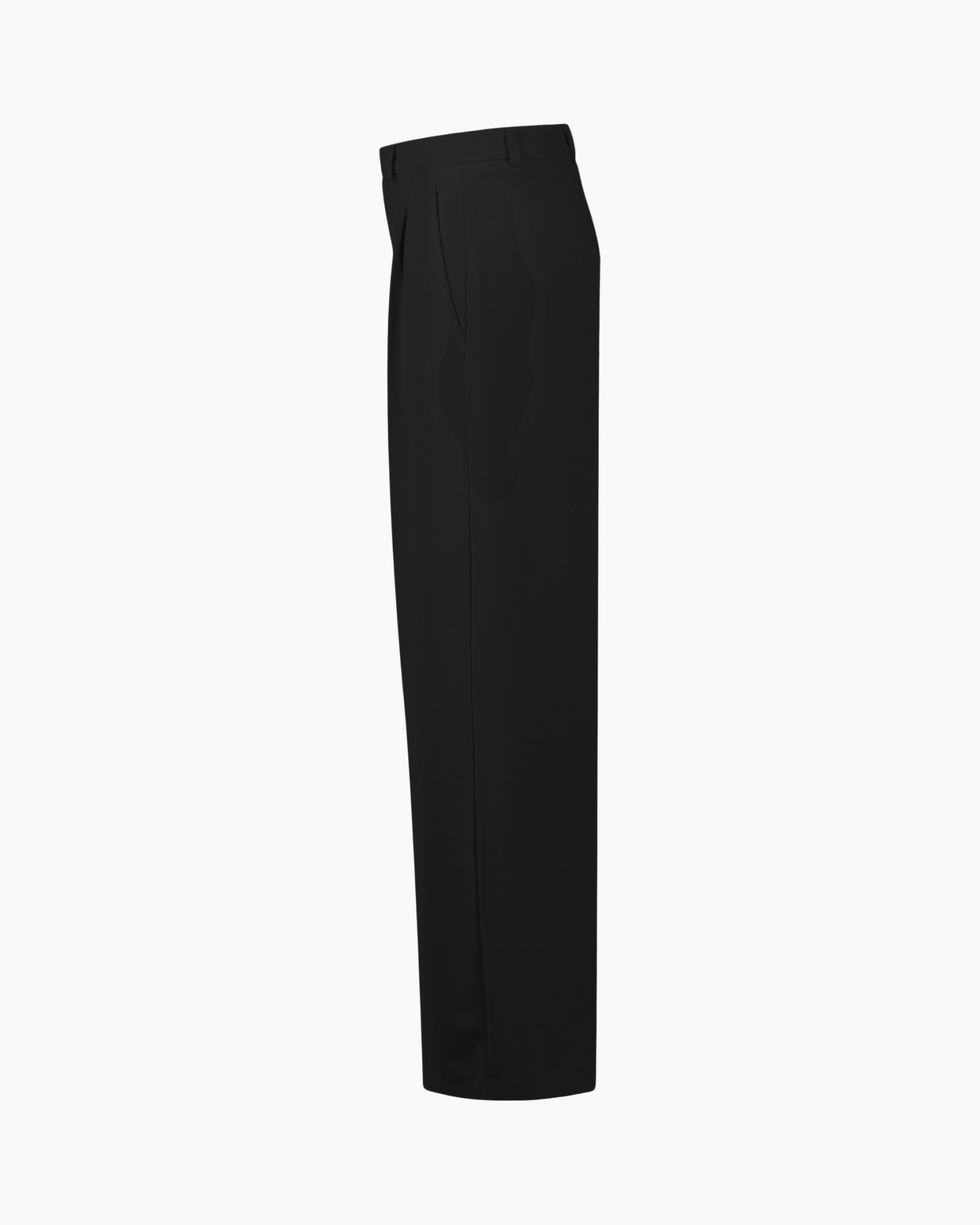 broek, broek, zwart, rechtmodel, plooien