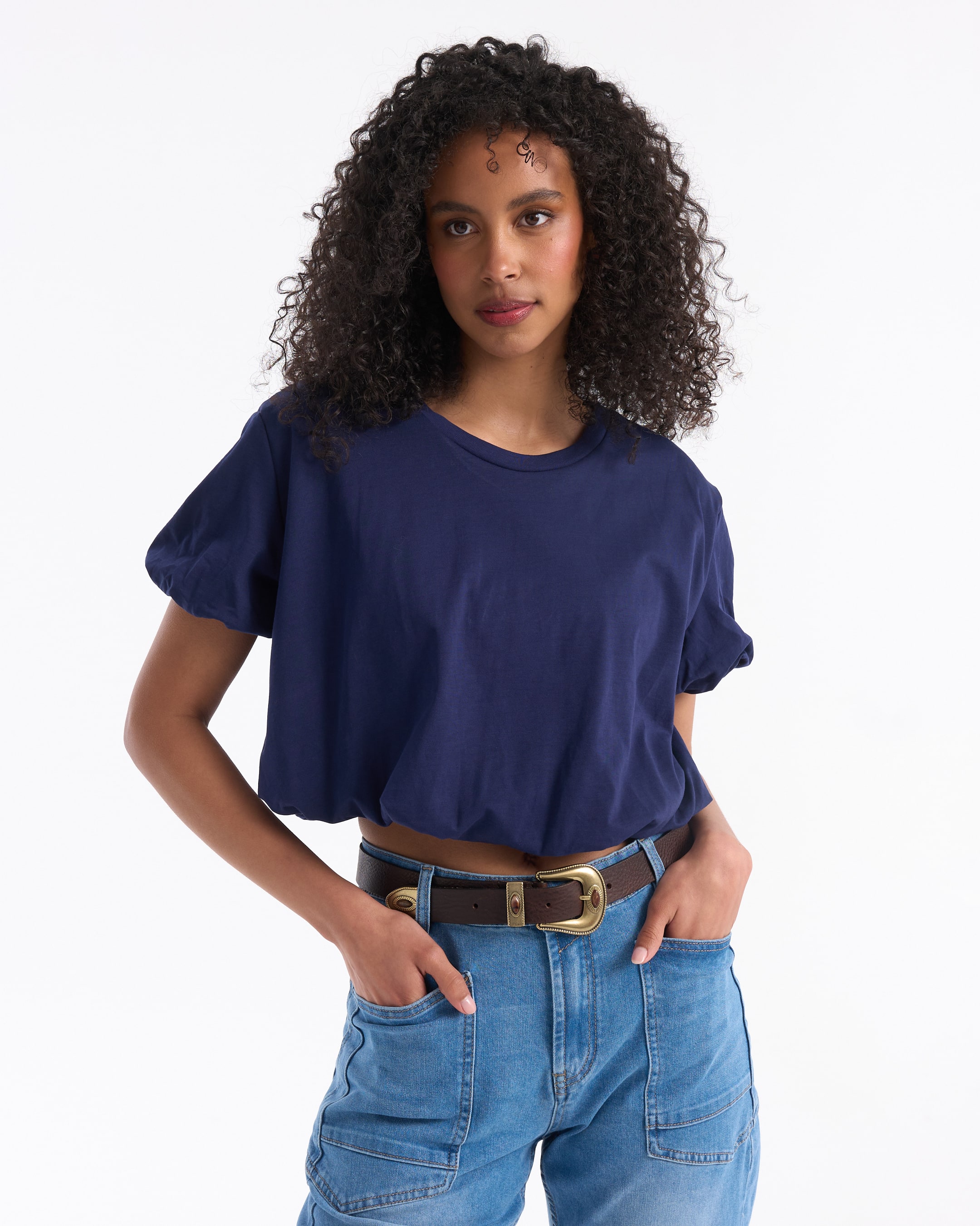 t-shirt, short sleeve, blue, hoodless, casual