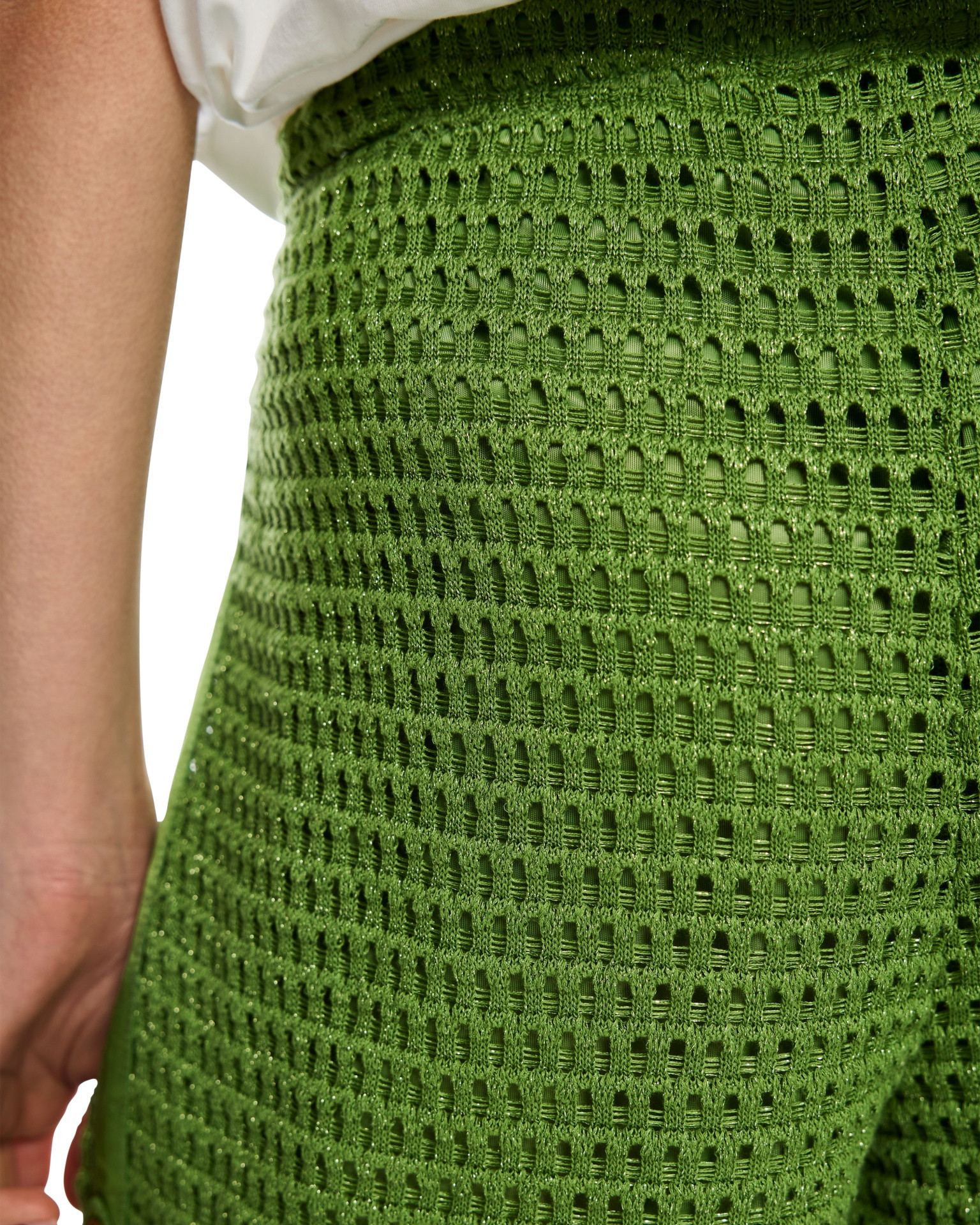 groen, gebreid,  openwork, textuur, jurk