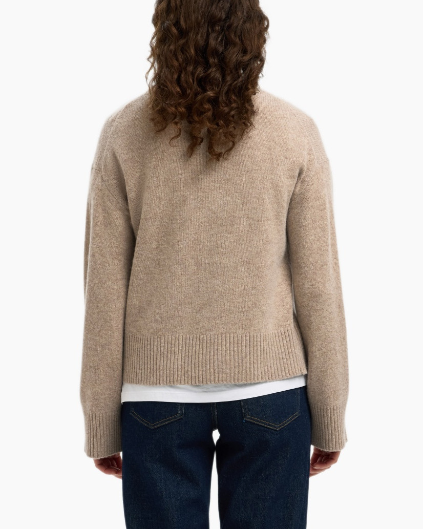 Trui Cille Cashmere Blend Ls Knit O-n Beige