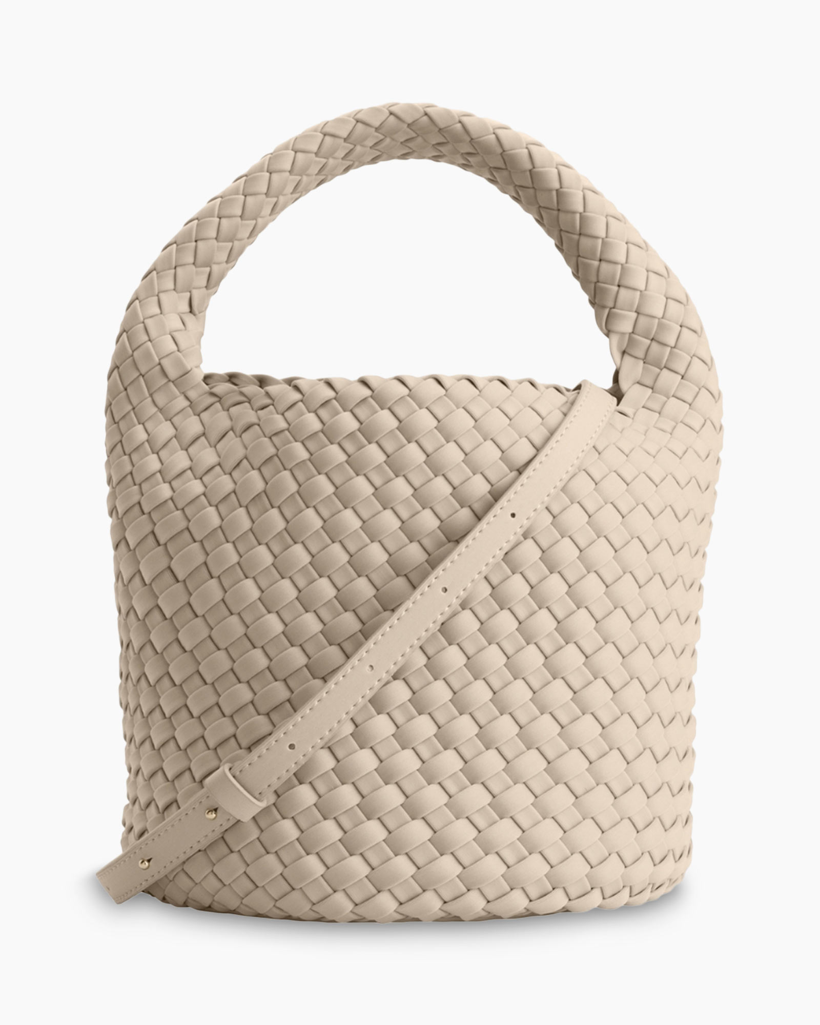 Schouder/hand Tas Basket Beige