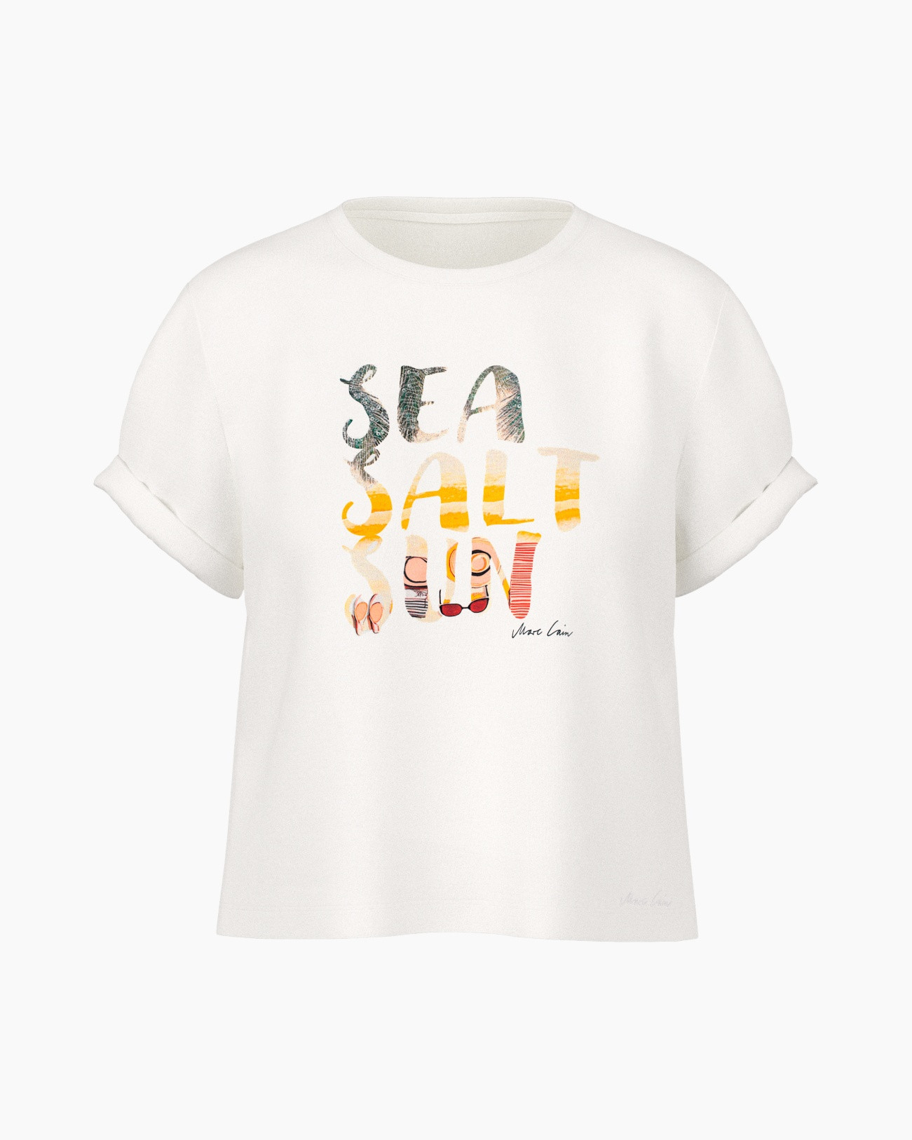 tshirt, short sleeve, graphic tee, sea salt, white top