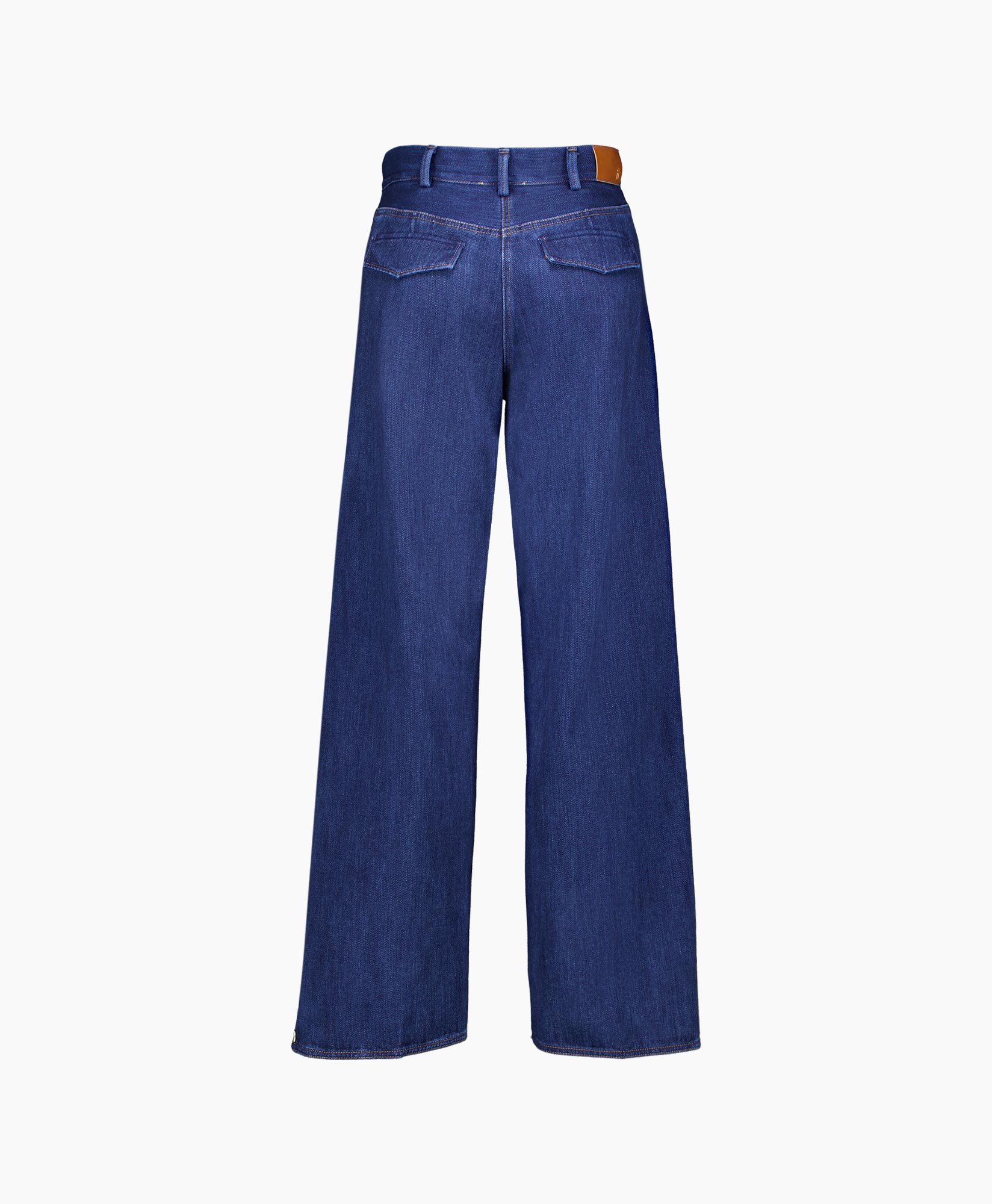 Jeans Cotton Denim Cavalry Embroidered 5 Pockets Donker Blauw