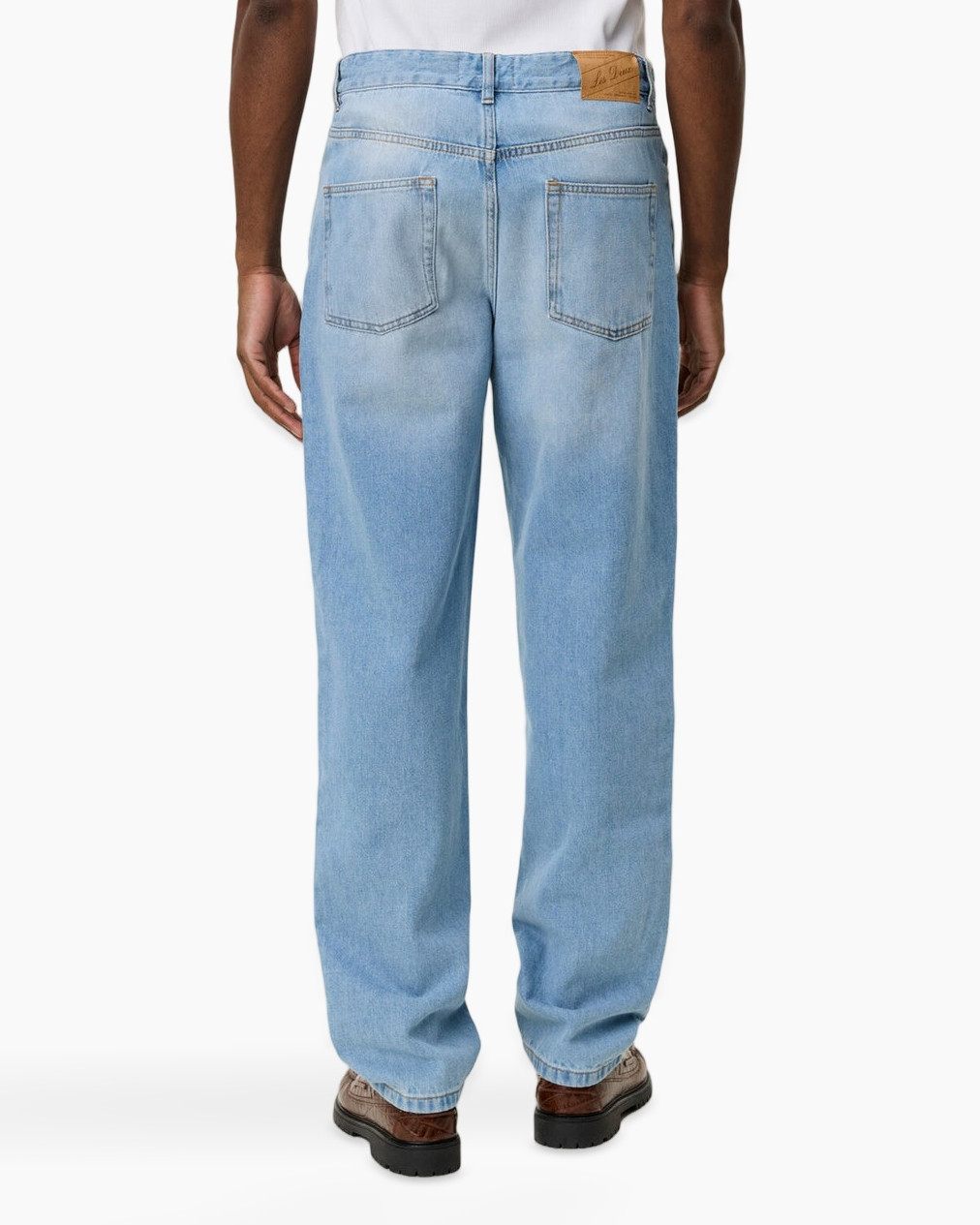 spijkerbroek, lichte wassing, rechte pijp, vijfzakken, denim