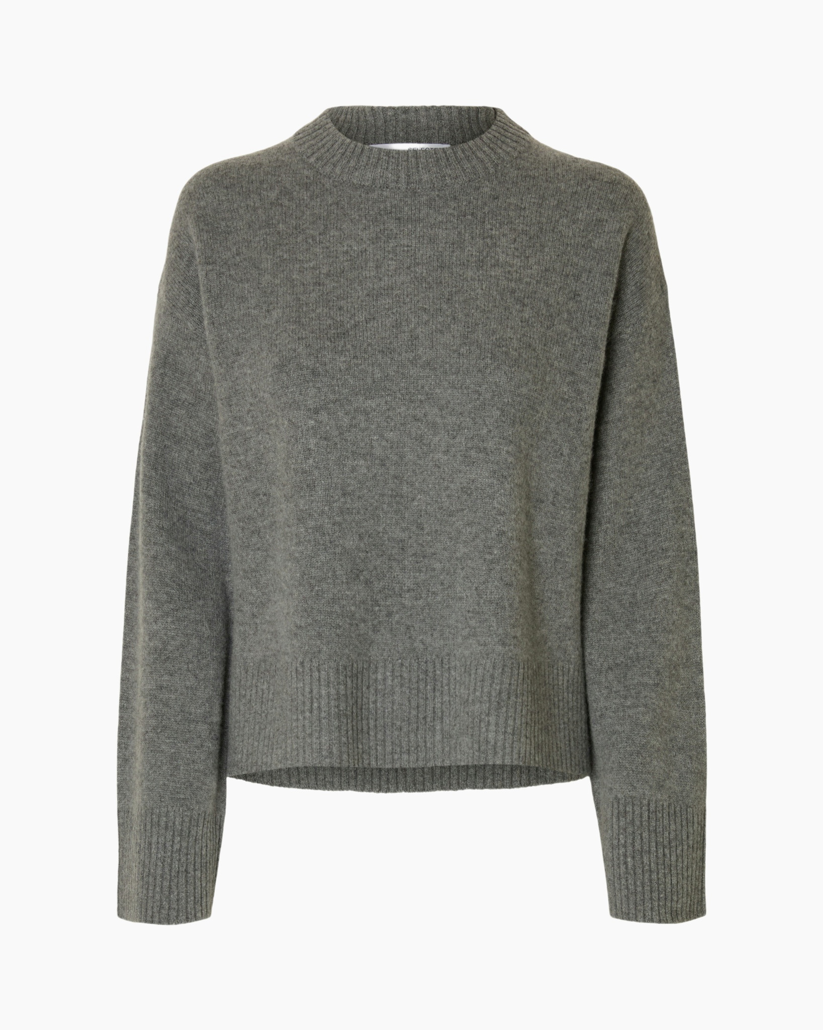 Trui Cille Cashmere Blend Ls Knit O-n Grijs