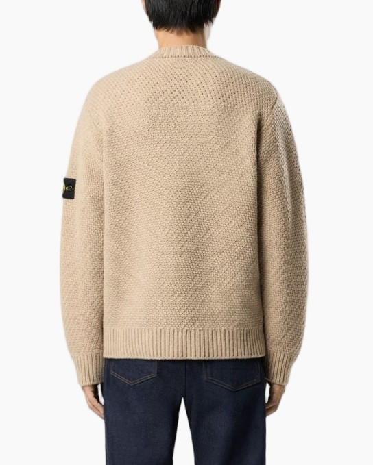 trui, beige, örgü, yakası, uzun Kollu