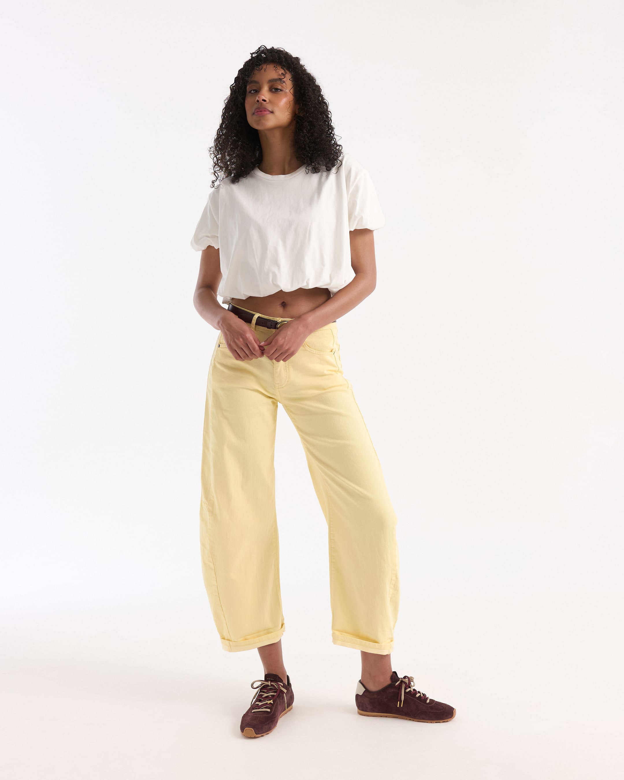 tshirt, short-sleeve, white, cotton, belted