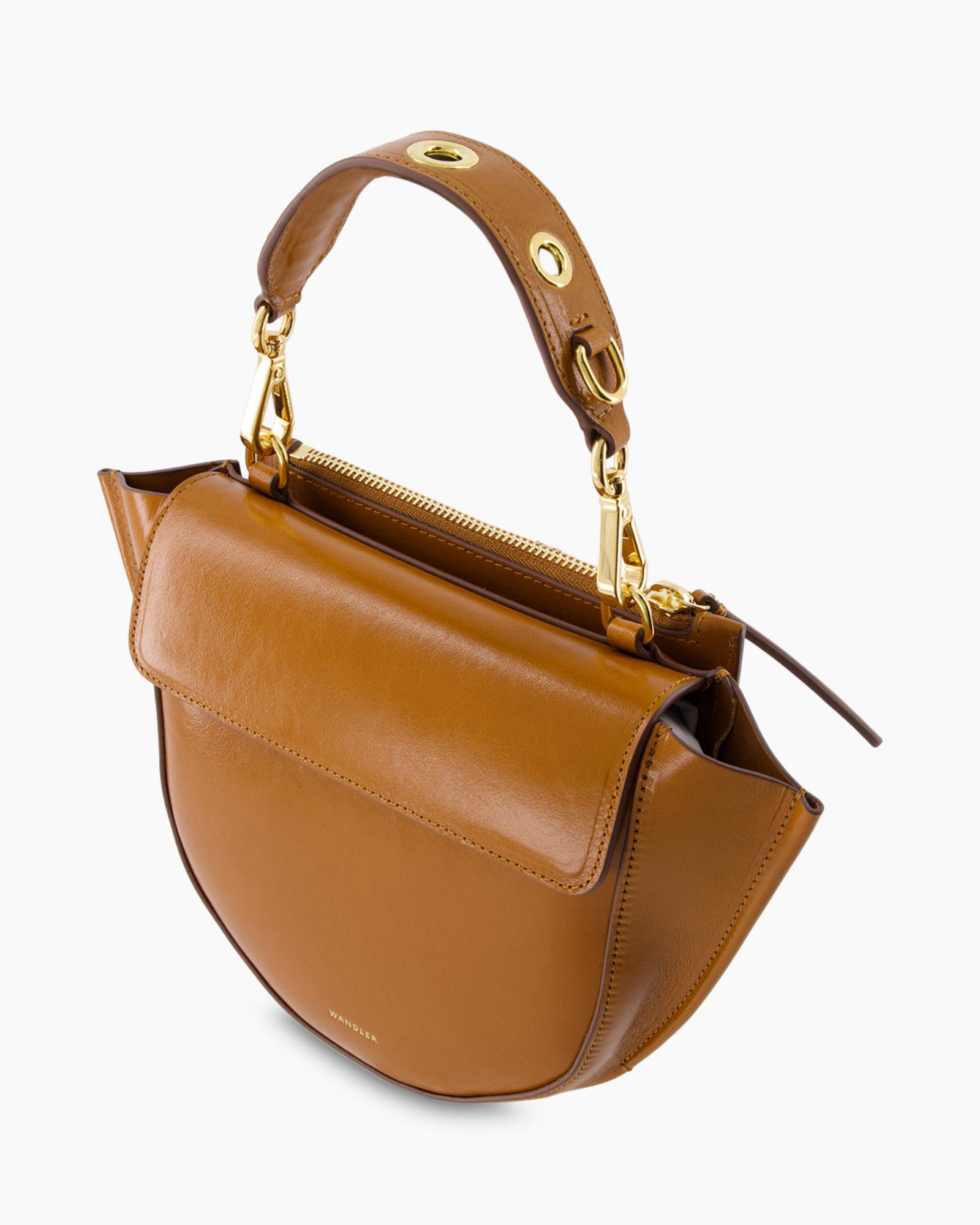 Crossbody Tas Hortensia Mini Eyelets Bruin