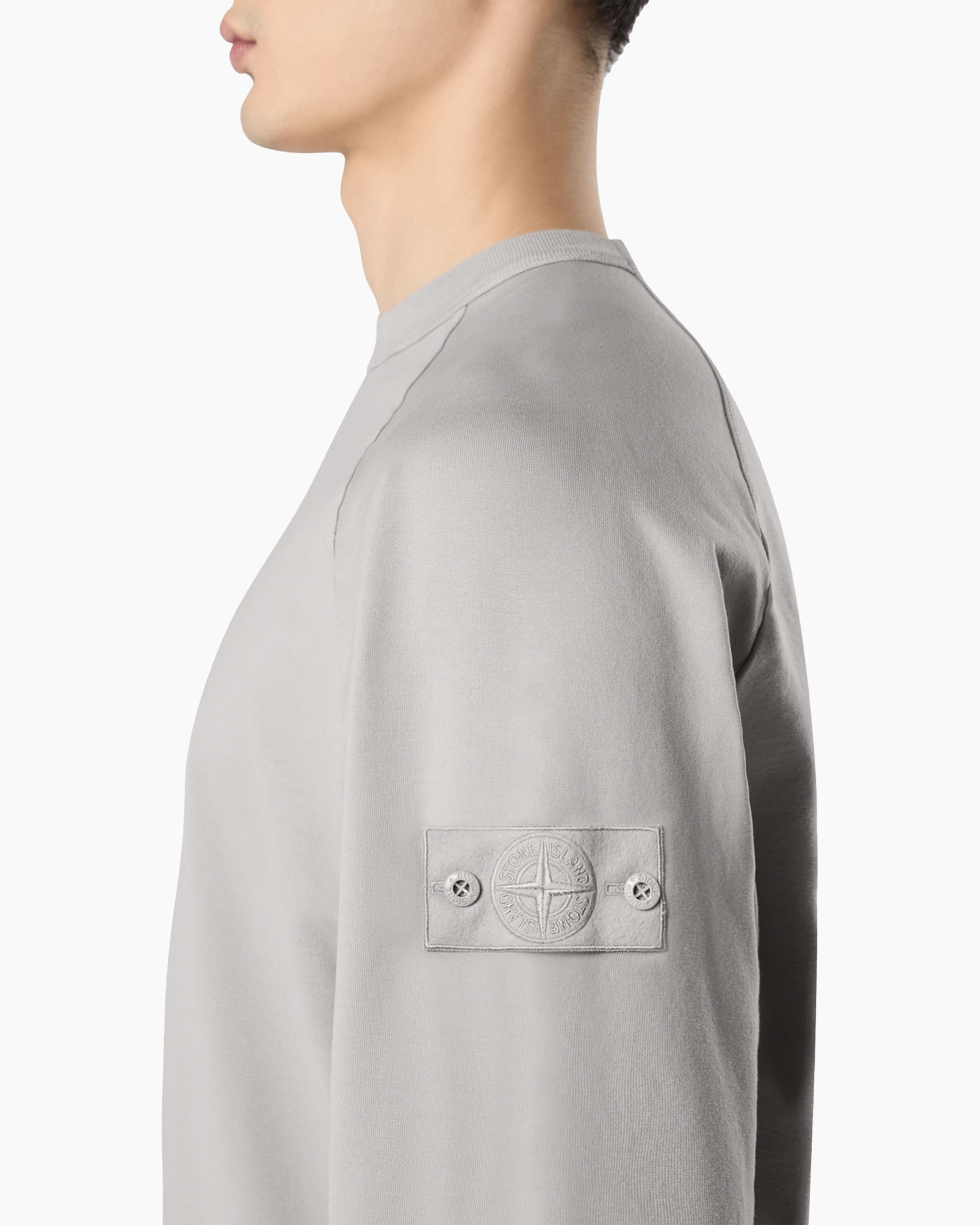 long-sleeve, gray, t-shirt, patch, minimal