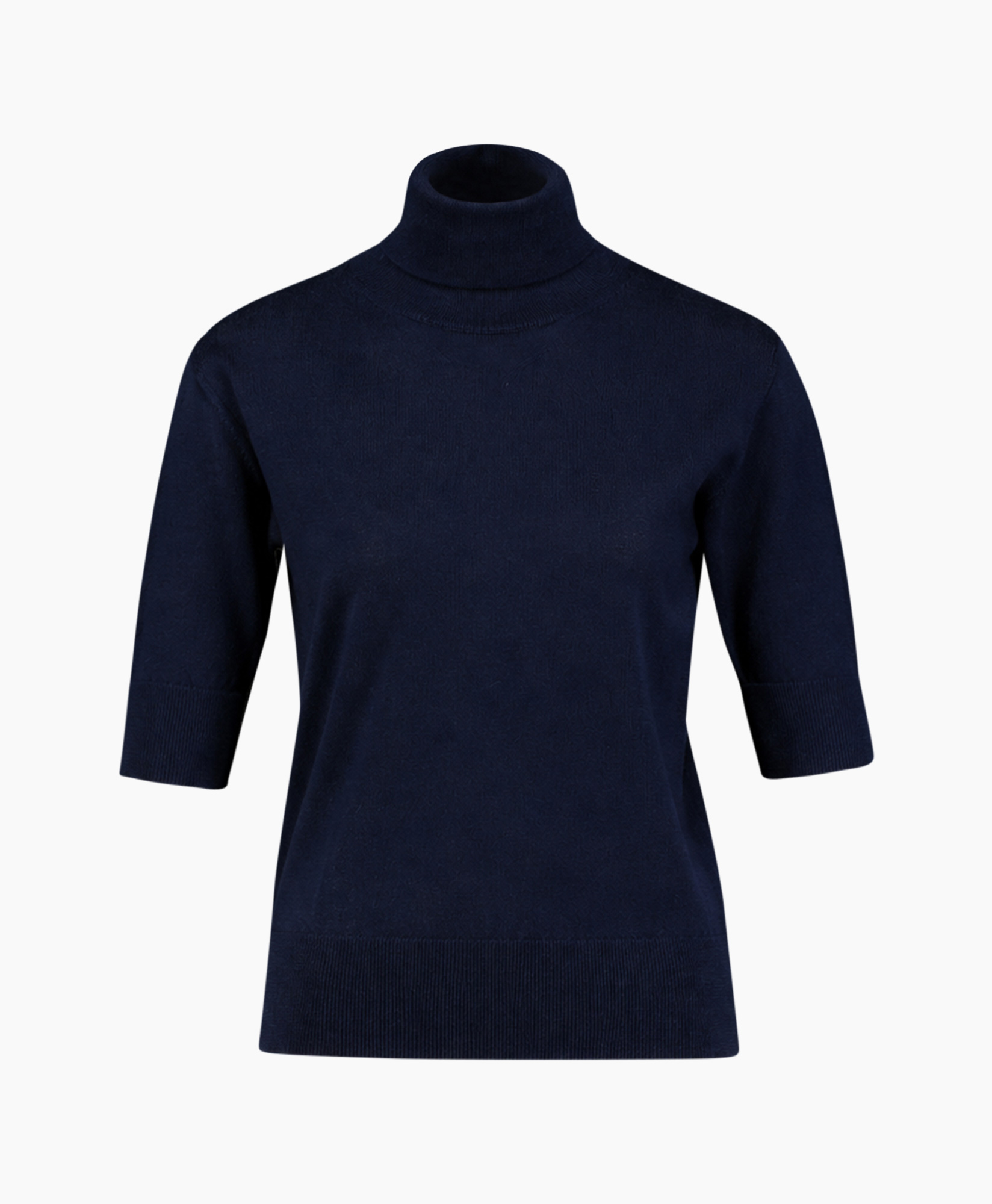 turtleneck, breipul, marineblauw, mouw_mid, effen