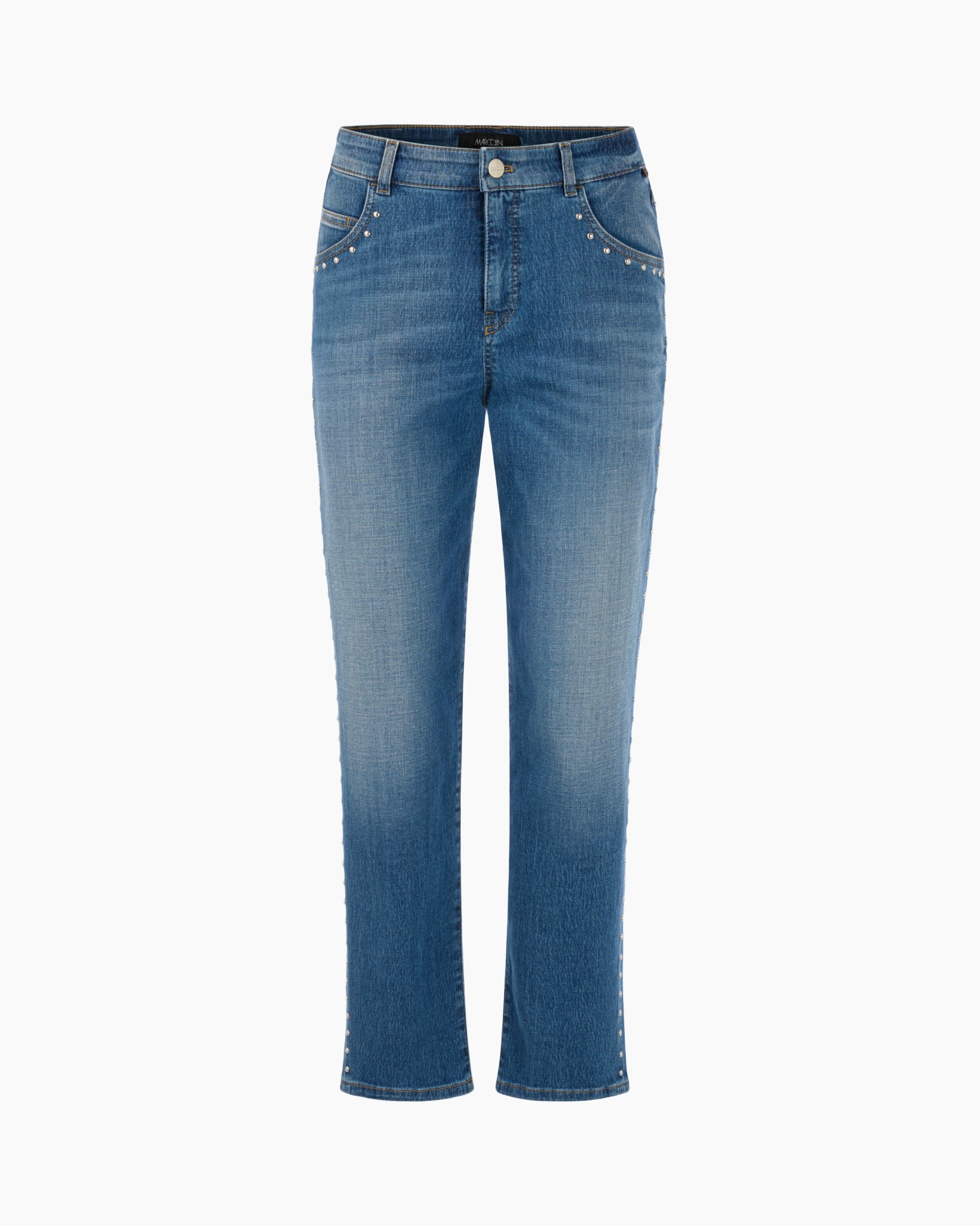 broeken, denim, blauw, rechte pijp, verouderd/prewash