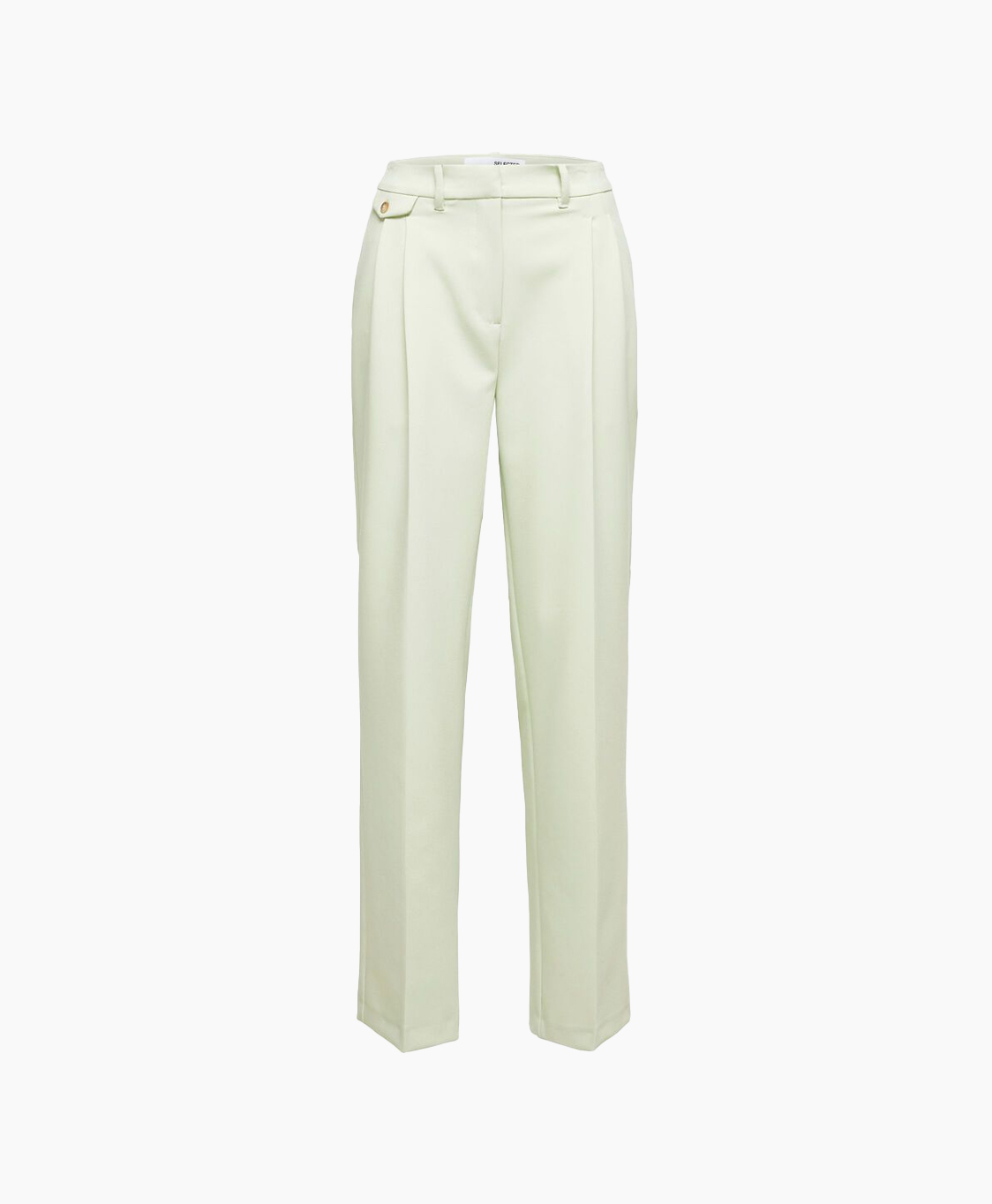 Selected Femme Broek Doah Hw Trapered Pant B Groen