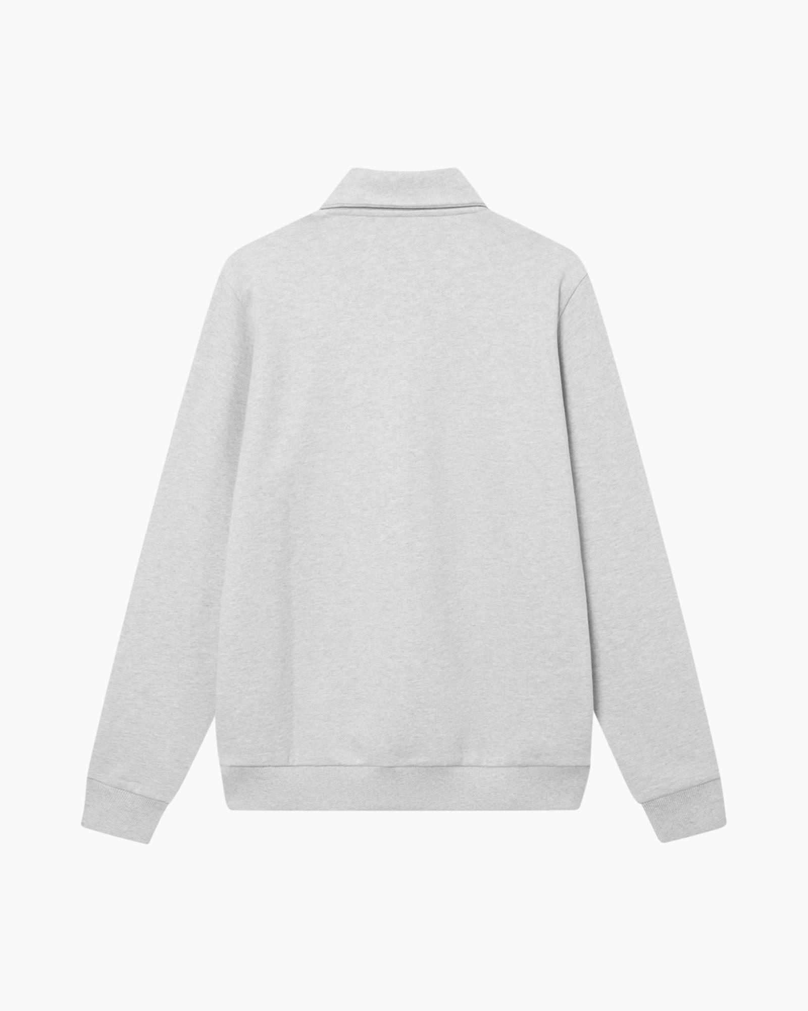 Sweater Geoffrey Zipper Polo Licht Grijs