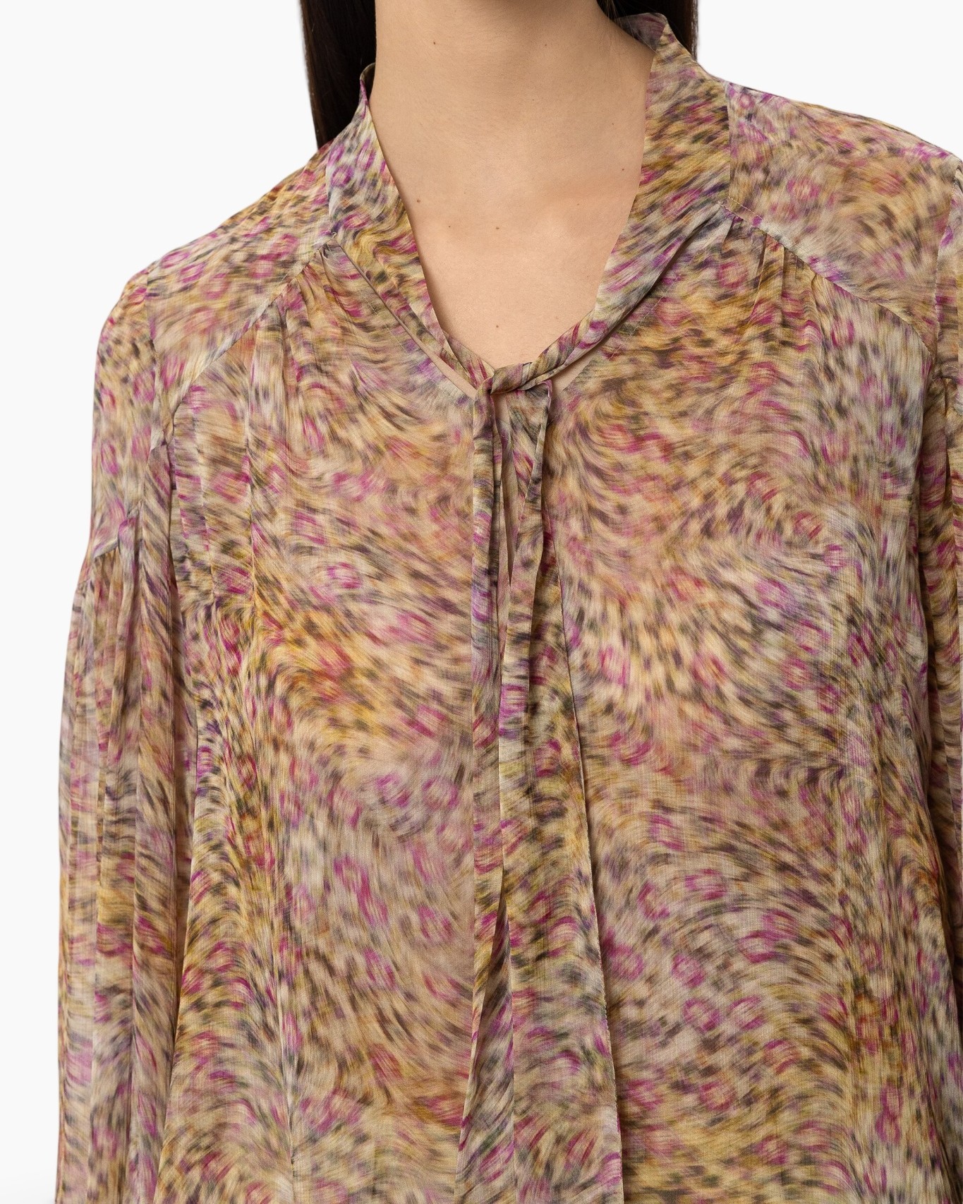 blouse, doorsnee, en-lam, paisley, multicolor