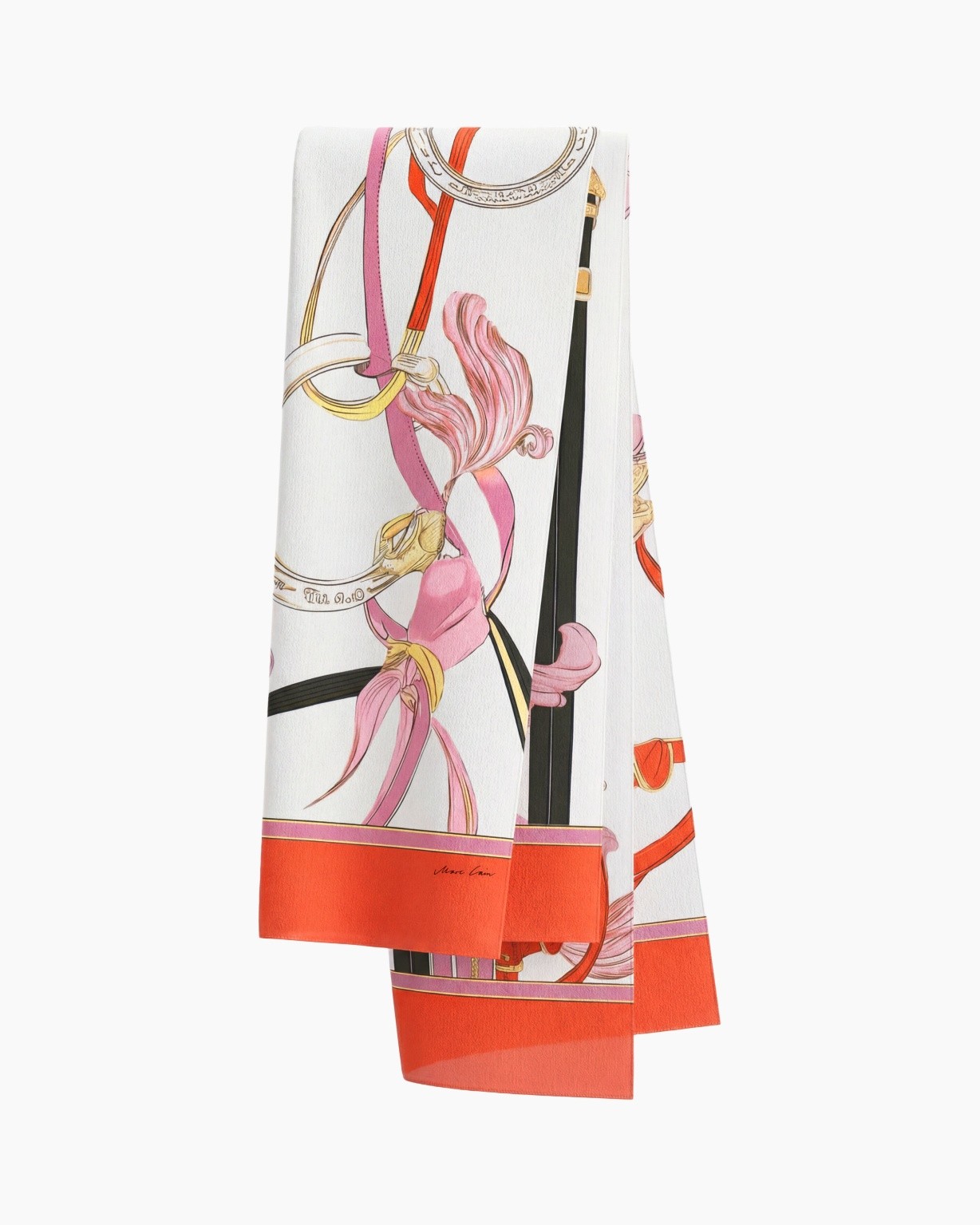 sjaal, zijden, patroon, veelkleurig, mode-accessoire