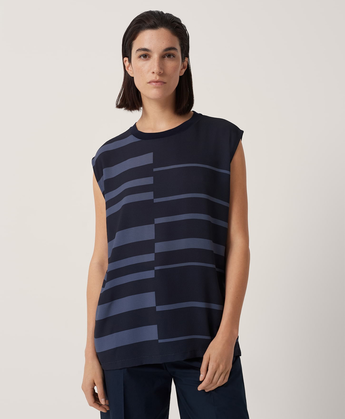 Someday Top Krippa Print Blauw