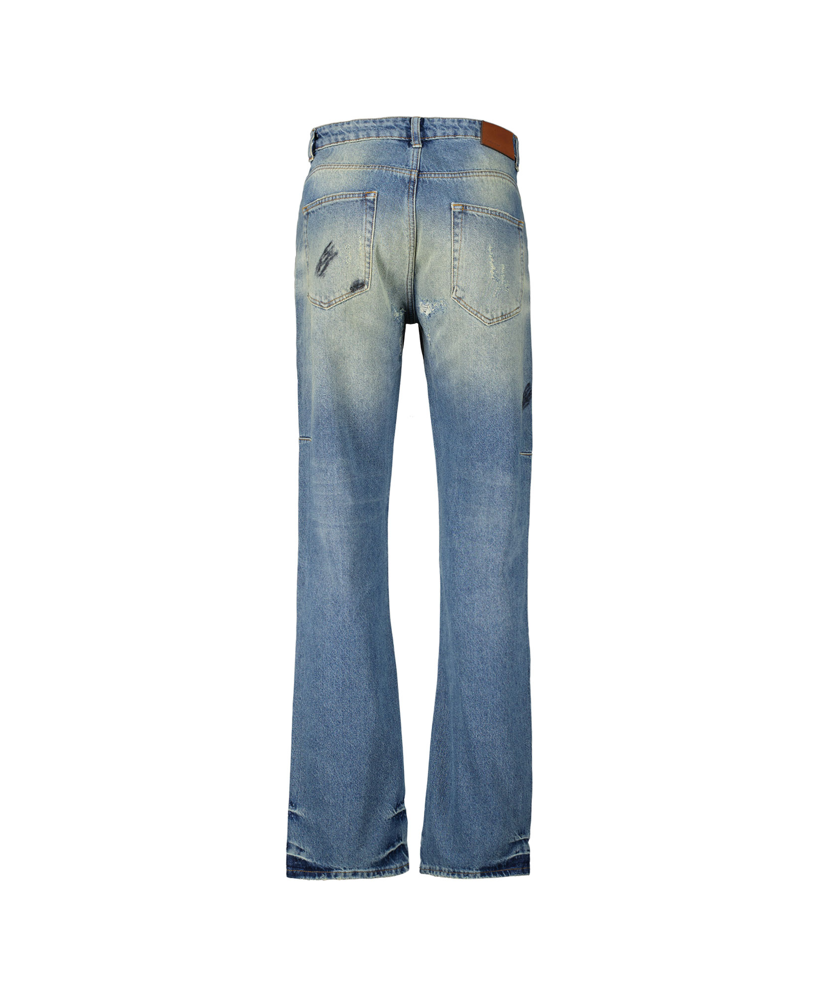 Flaneur Homme Jeans Distressed Straight Jeans Licht Blauw