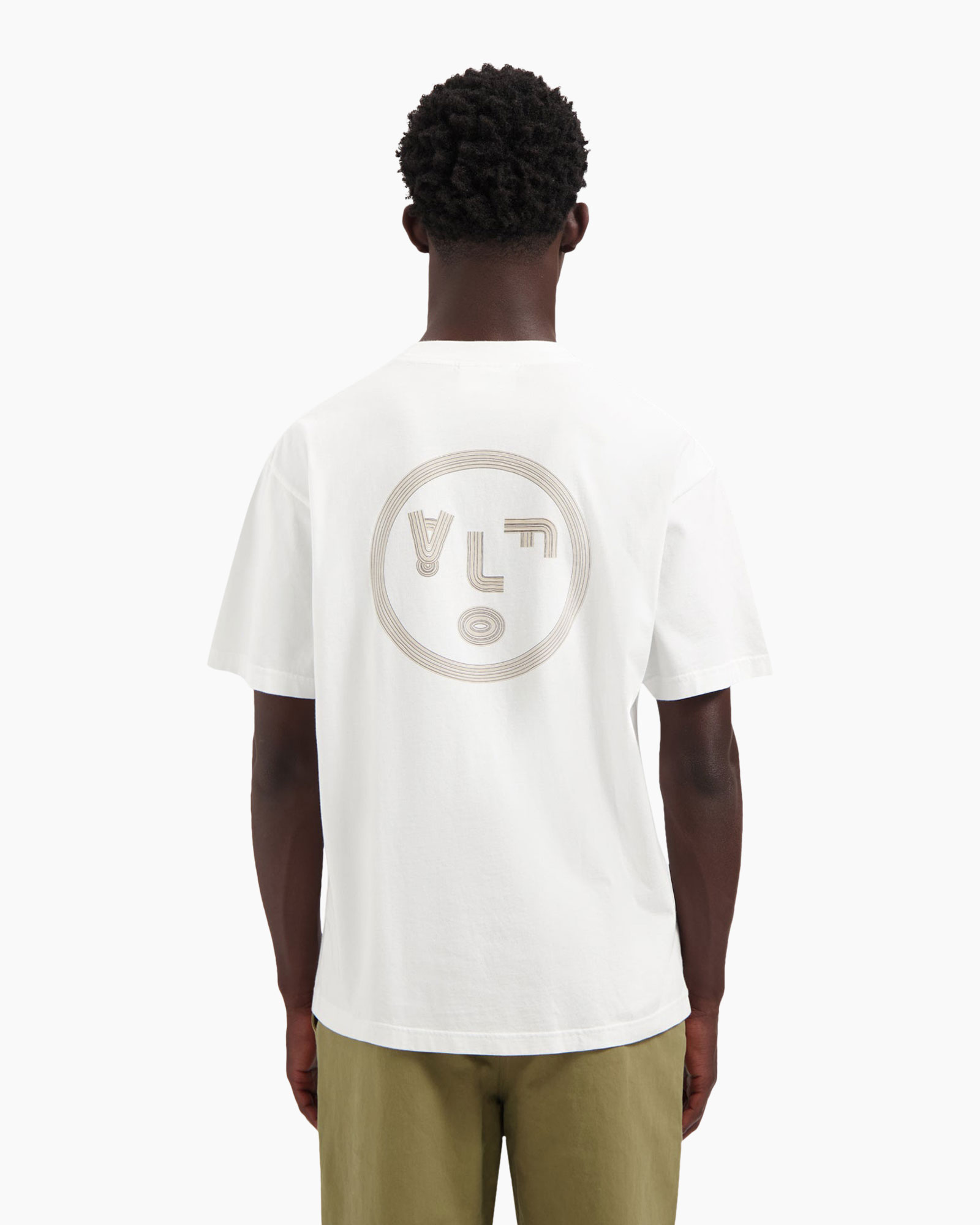 T-shirt Korte Mouw Lined Face Off White