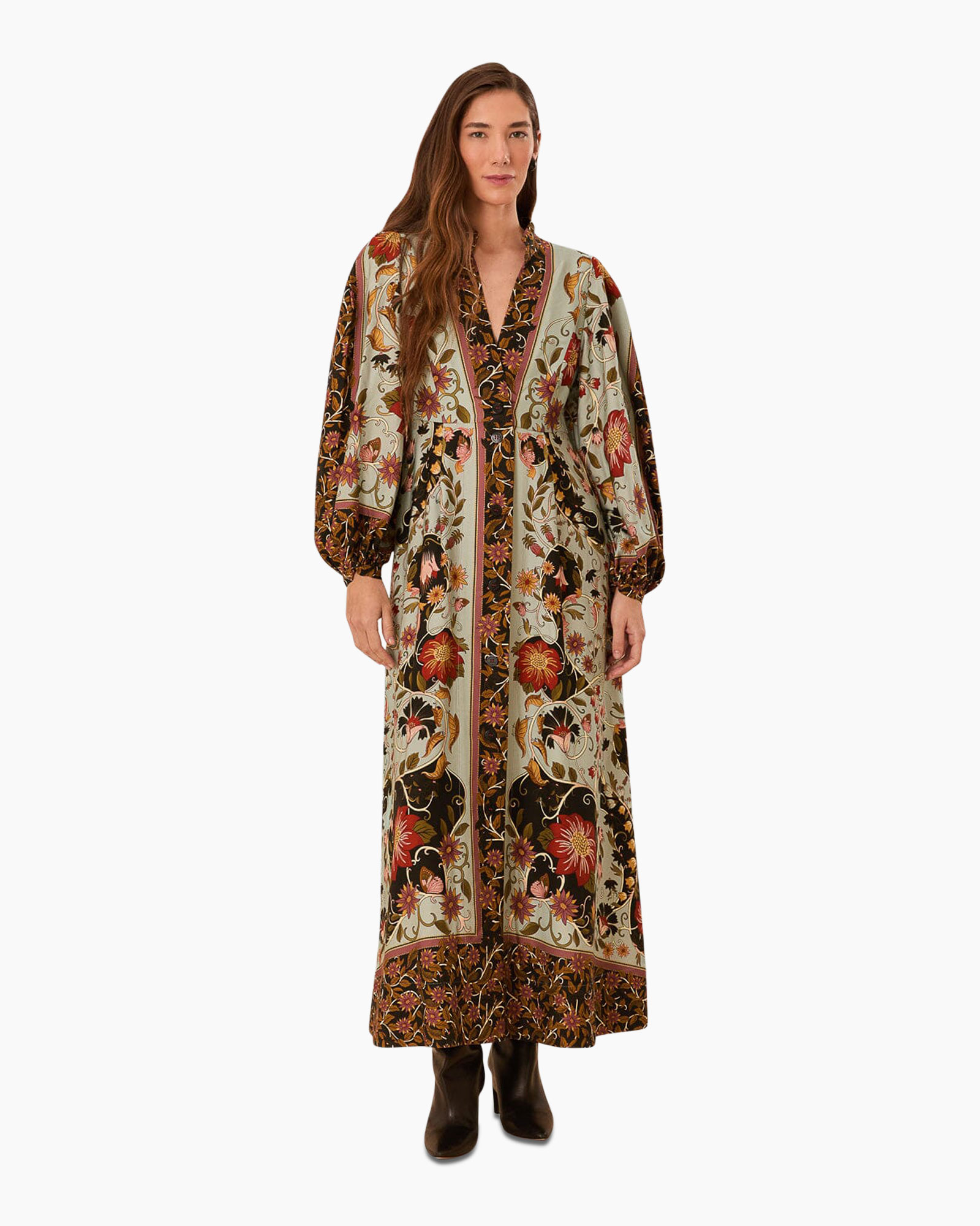 Jurk Flowing Beauty Maxi Blauw