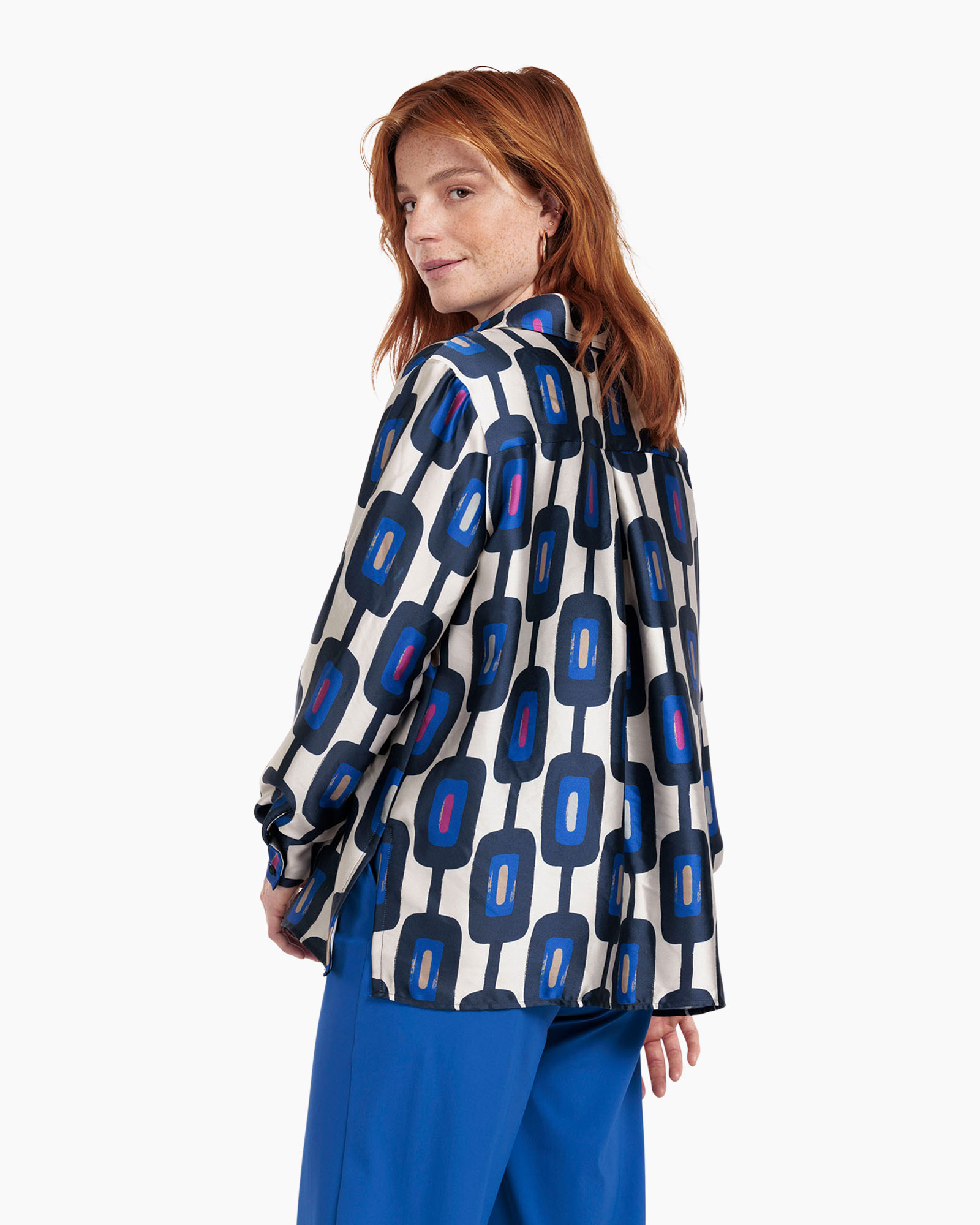 Blouse Hiske Satin Chain Blouse COMBO L