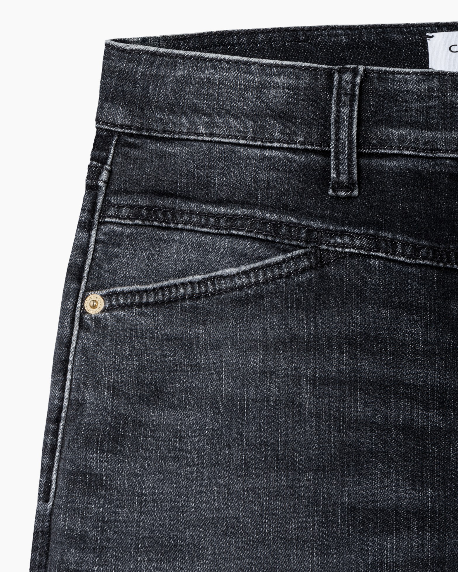 denim, broek, broekzak, metalen rivet, donkerwas