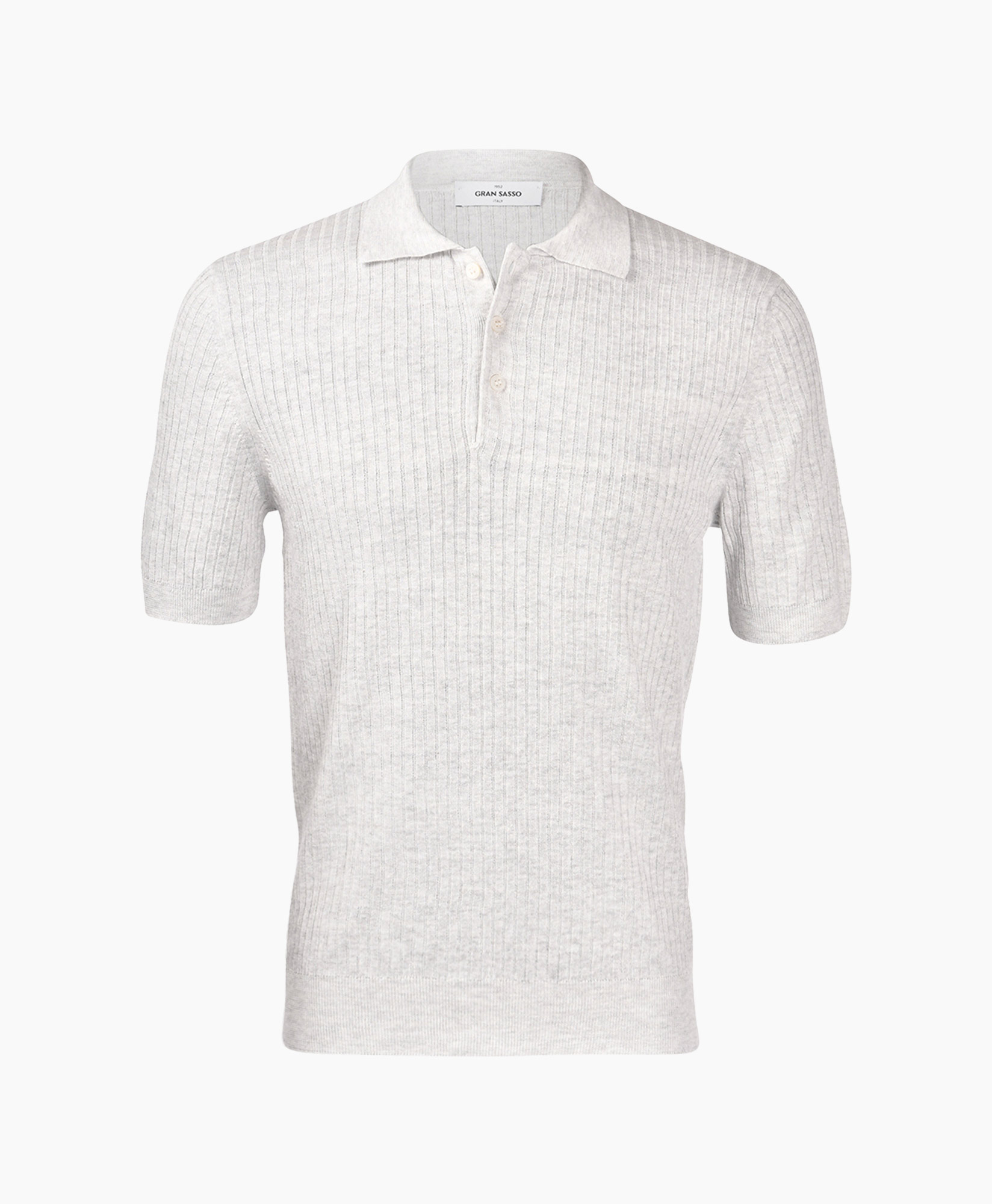 Polo Cotton Linen Licht Grijs
