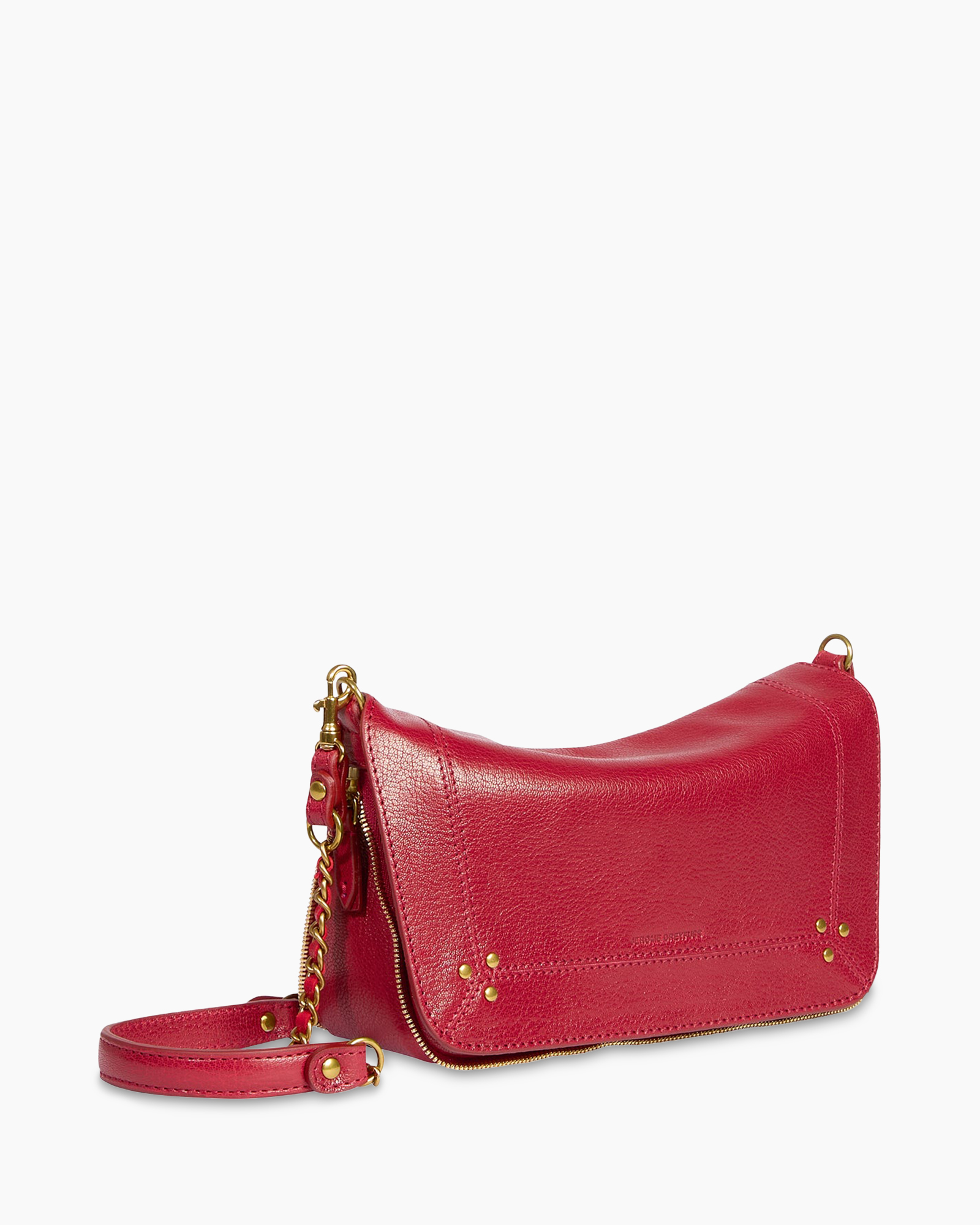schoudertas, tas, rood, leer, amsluittas