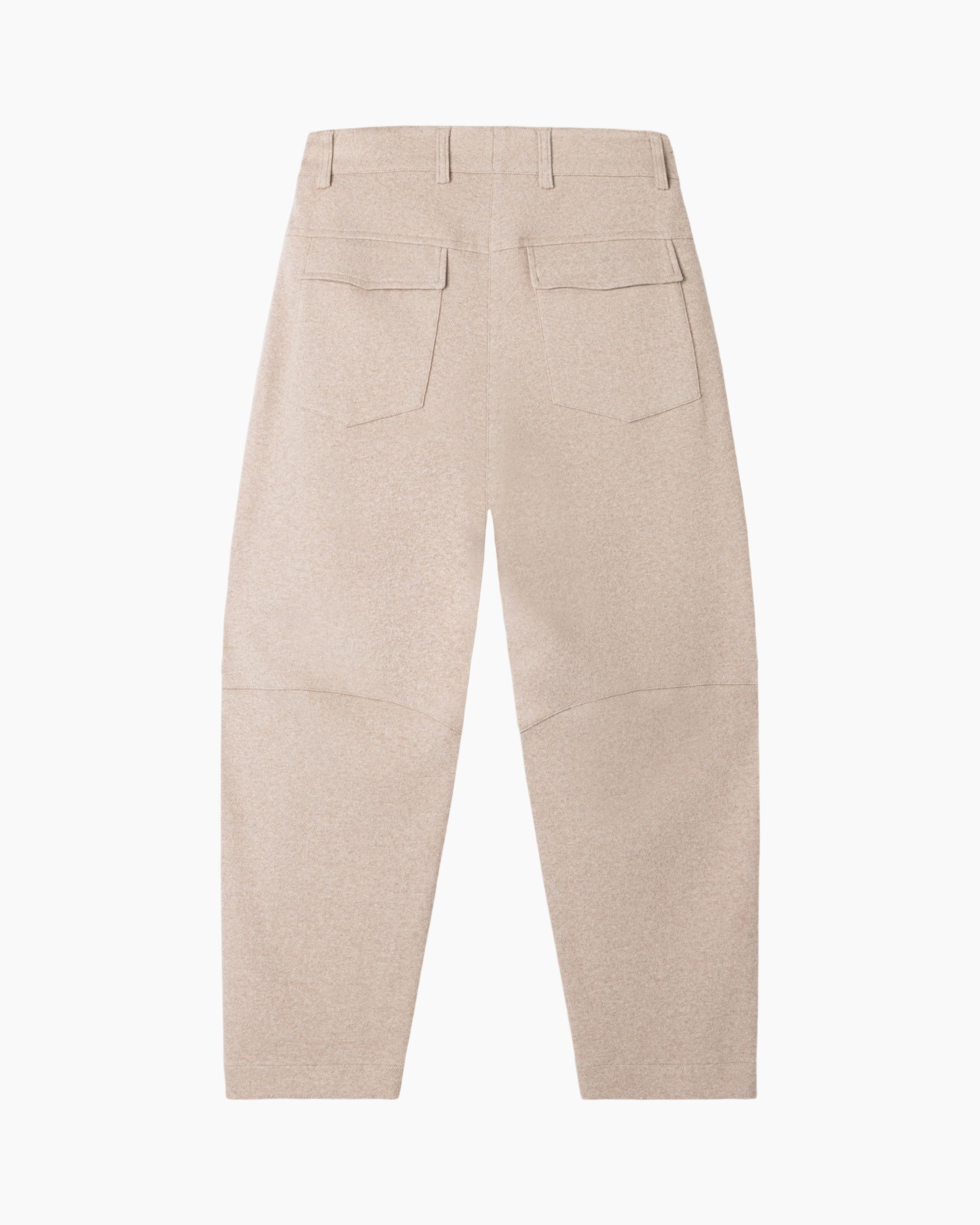 broek, wijde pijpen, beige, wolmix, schuine zakken