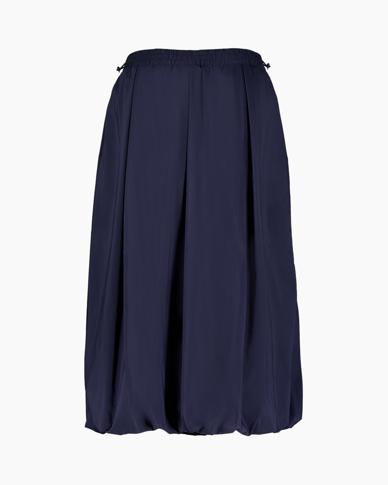 skirt, long skirt, navy, pleated, elastic waist