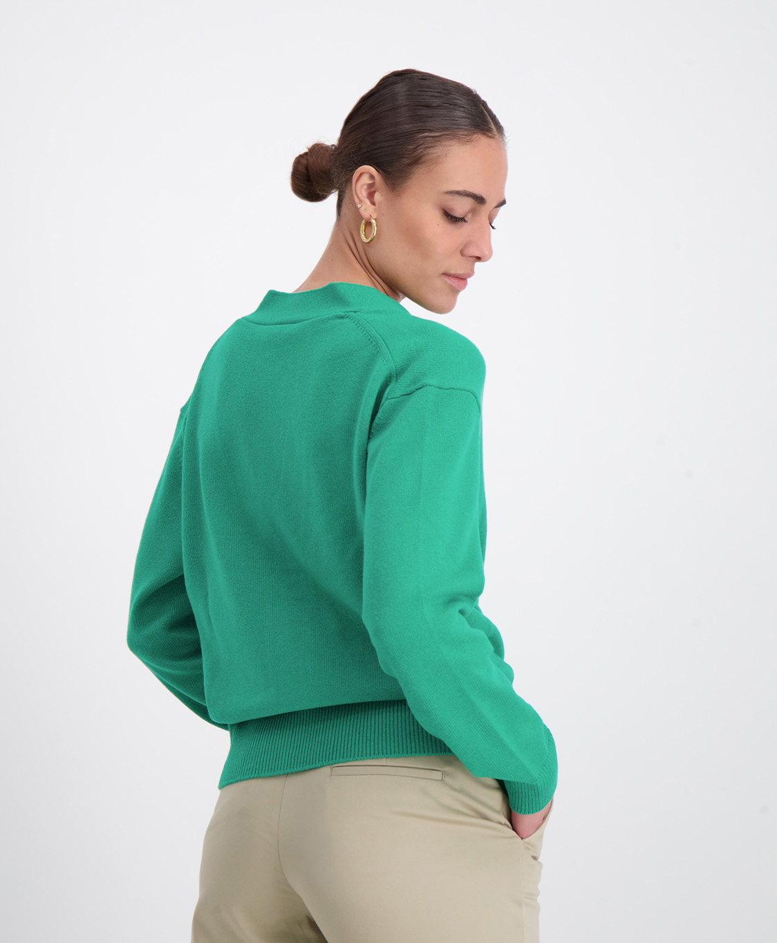 Closed Vest V Cardigan Groen