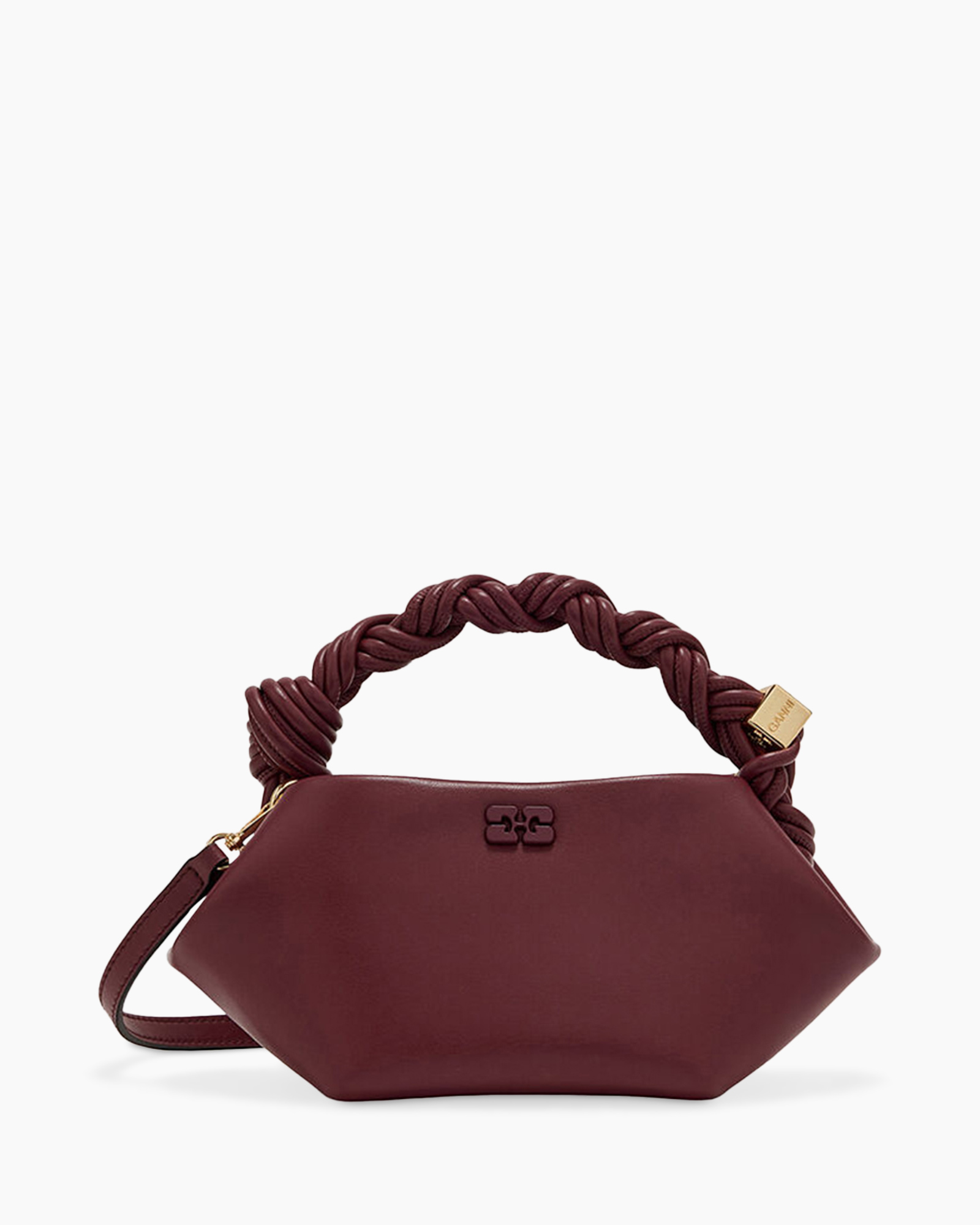 purse, handbag, crossbody, red, braided-handle