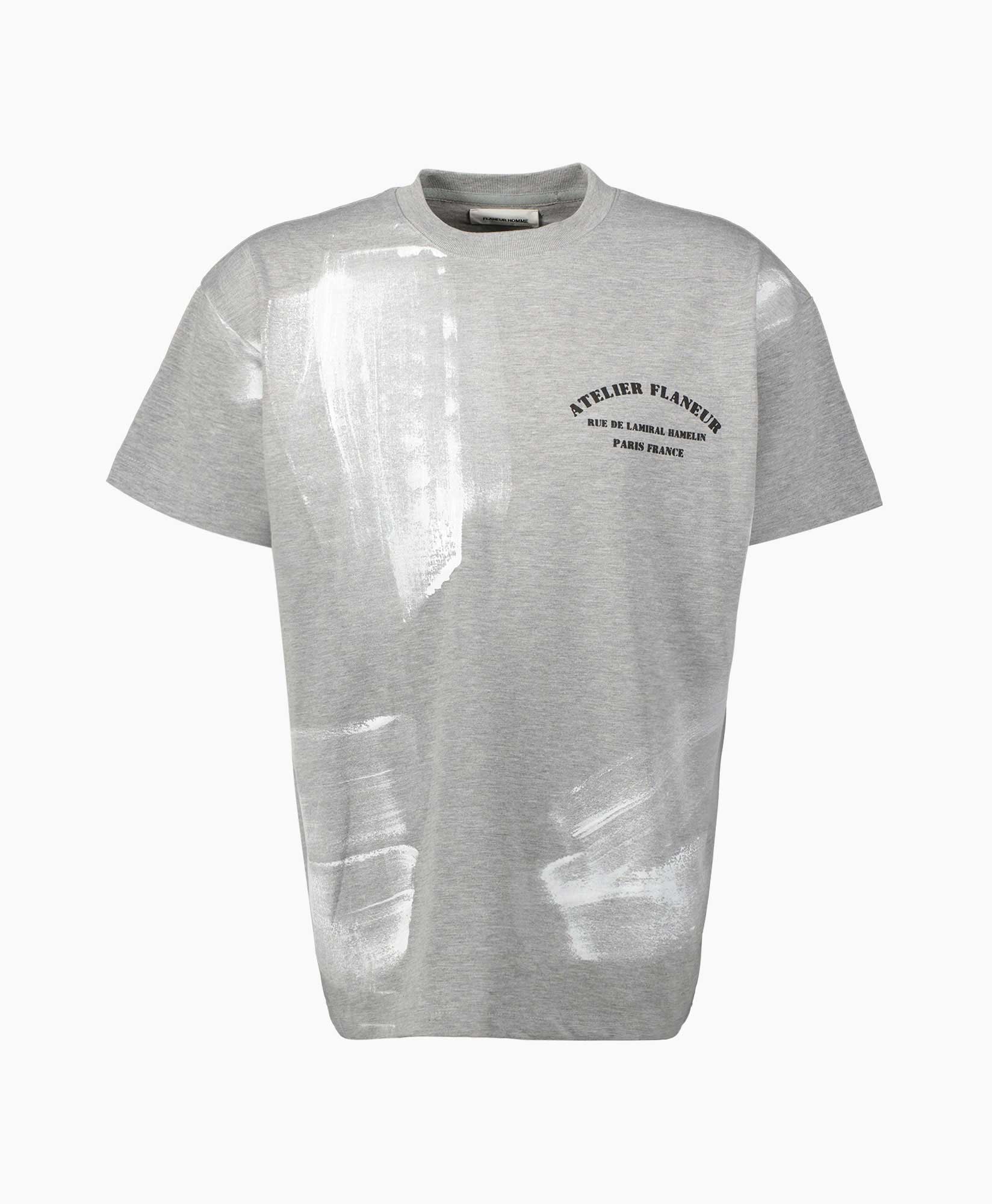 Flaneur Homme T-shirt Korte Mouw Atelier T-shirt W Grijs