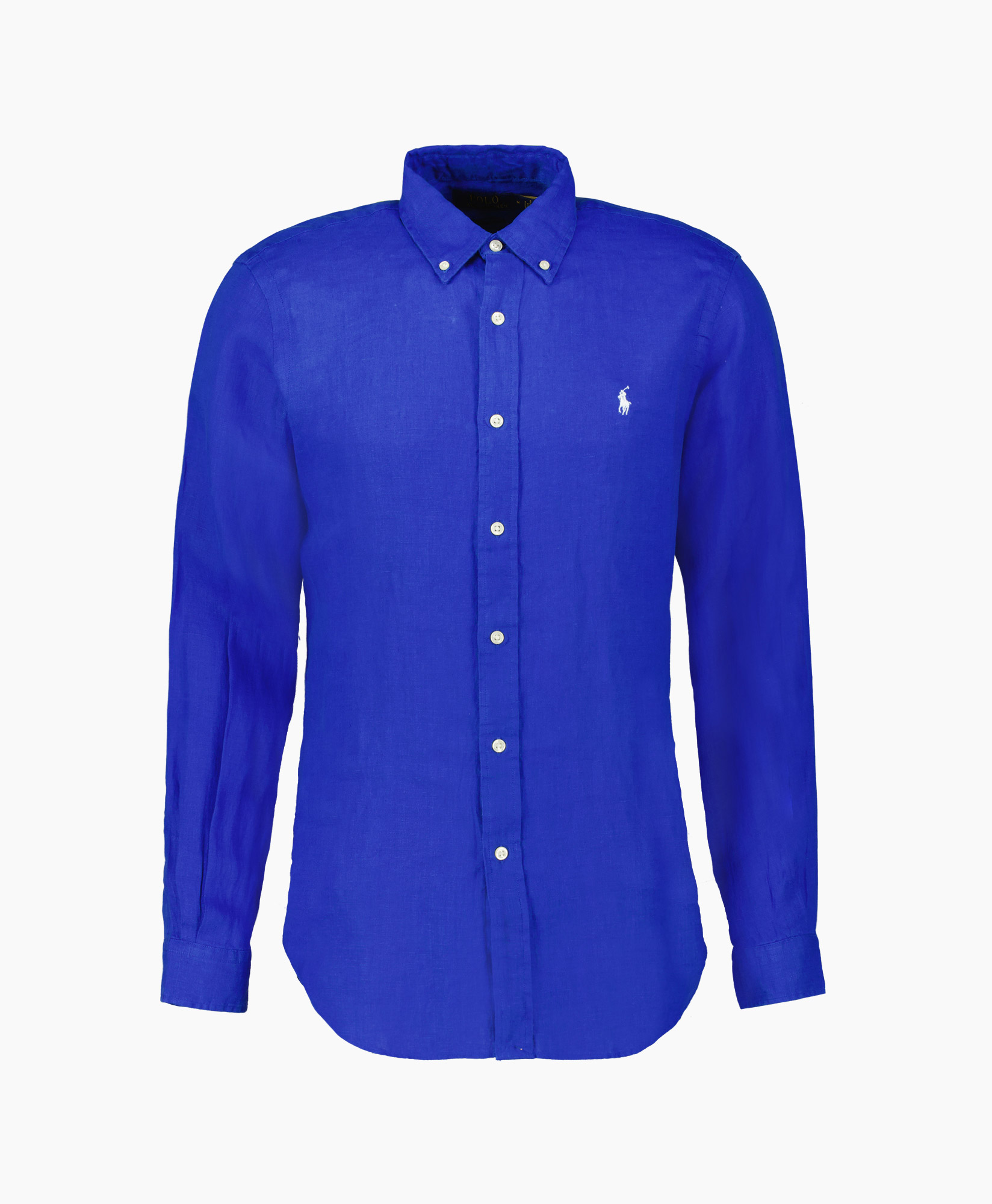 Overhemd Linen midden blauw