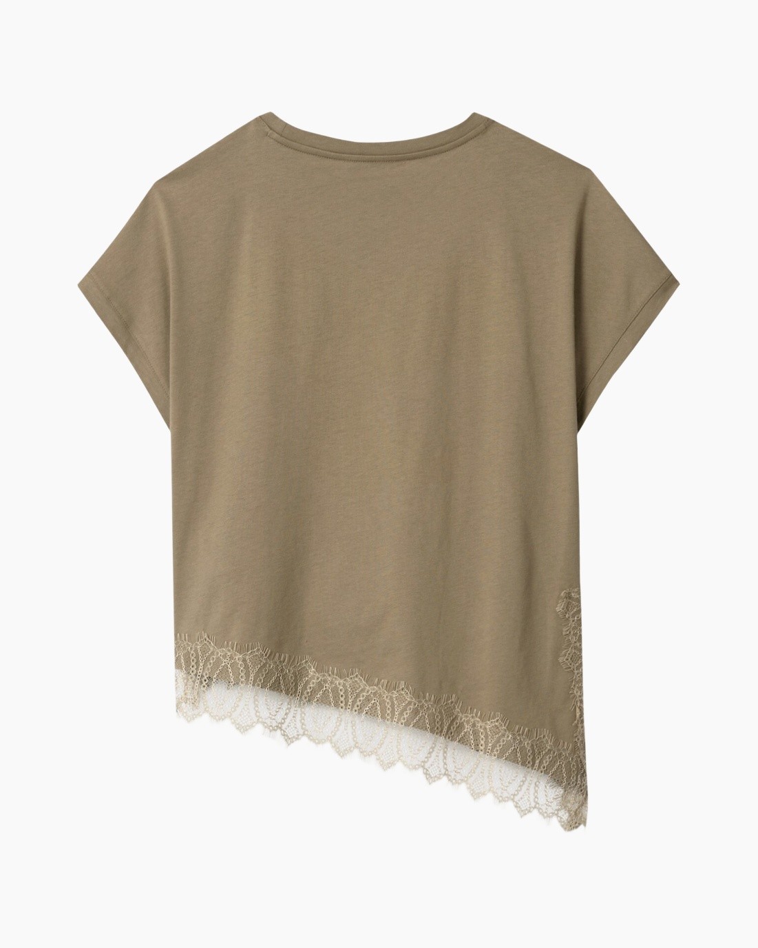 t-shirt, beige, mouwloos?, kraag?, katoen?