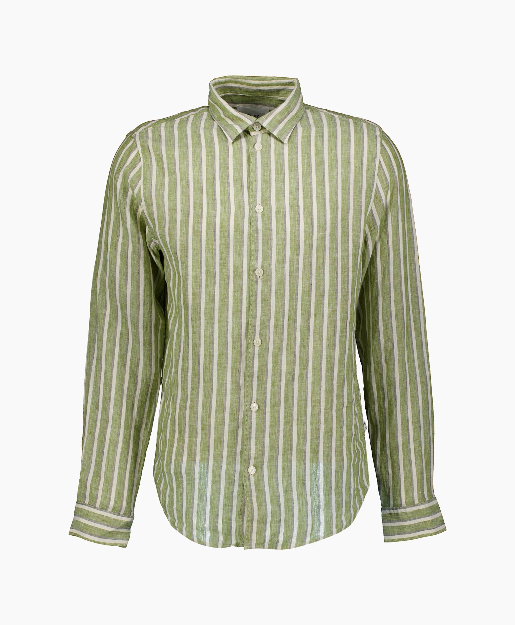 Overhemd Enzo Linen Stripe Shirt 5728 Groen dessin