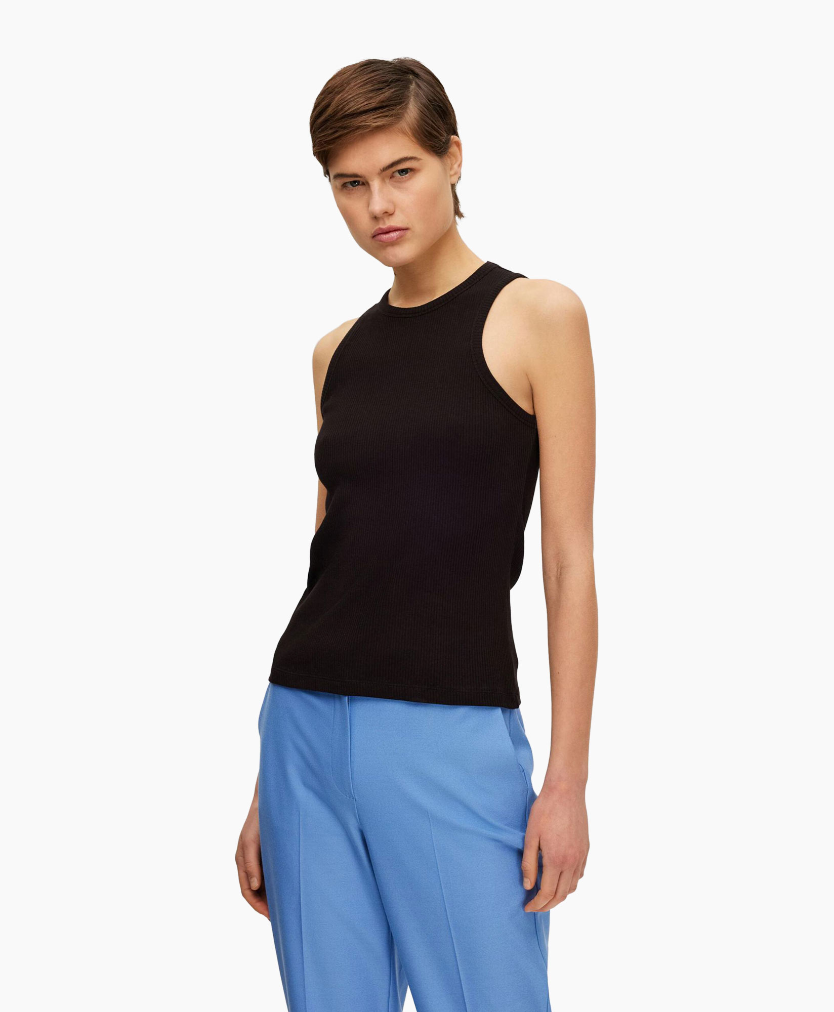 Top Anna O-neck Zwart