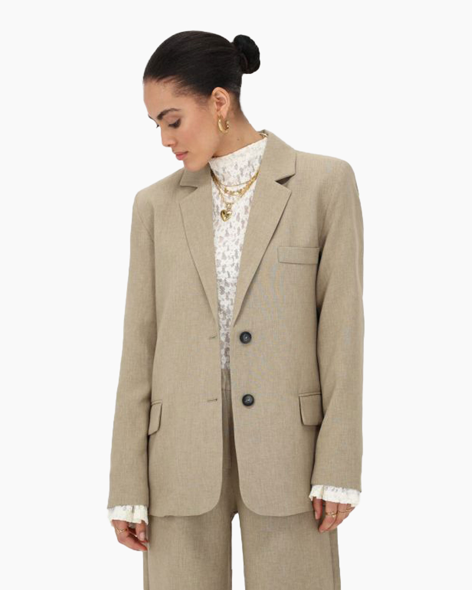 Jack Blazer With Slit At Back Groen