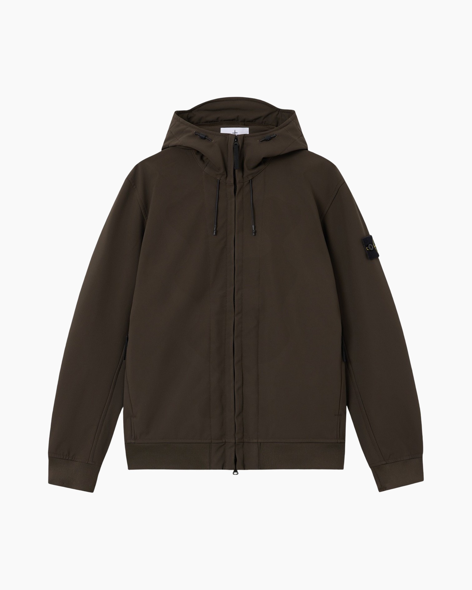 jas, achtige hoodie, bruin, rits, zak