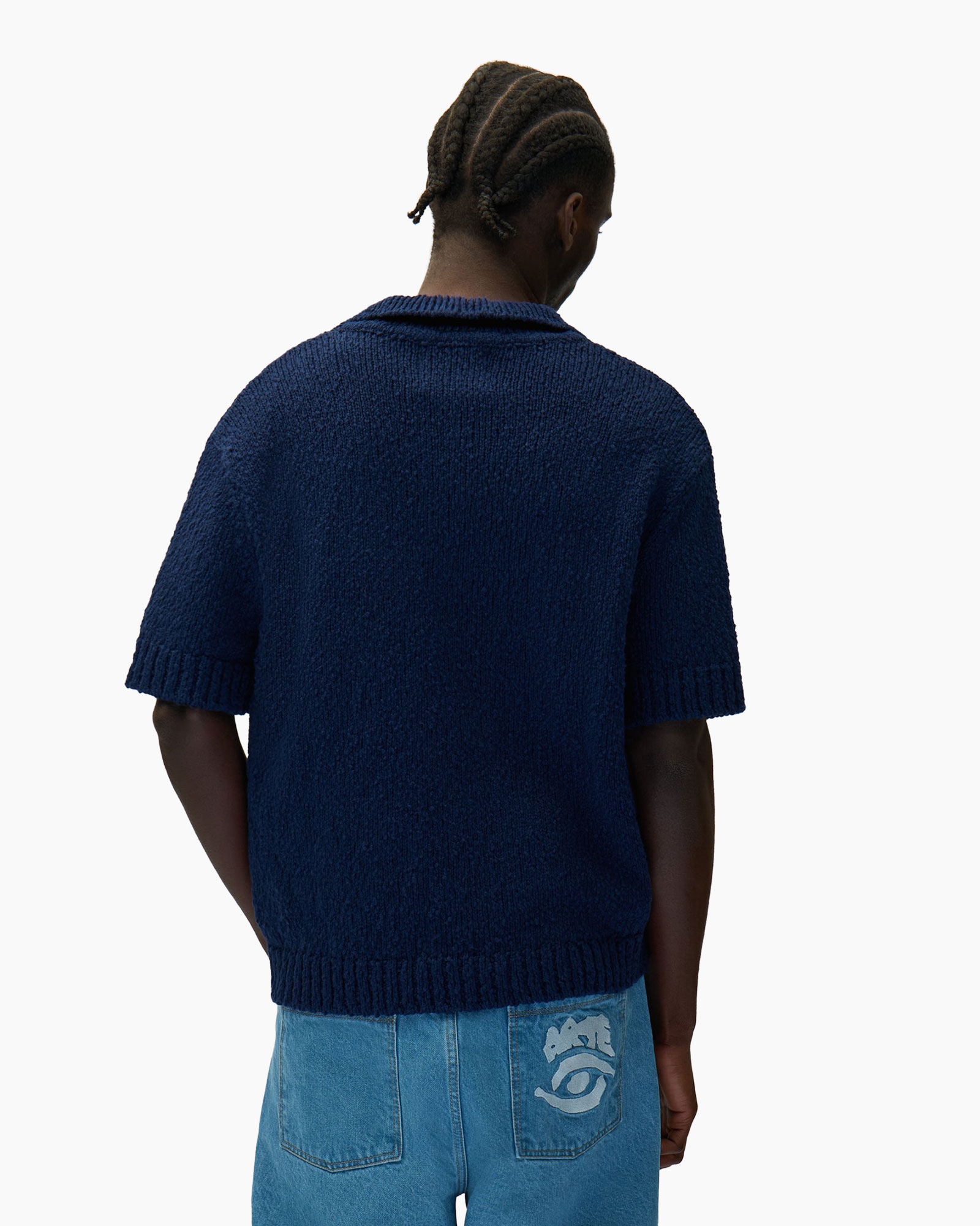 Trui Football Knit midden blauw