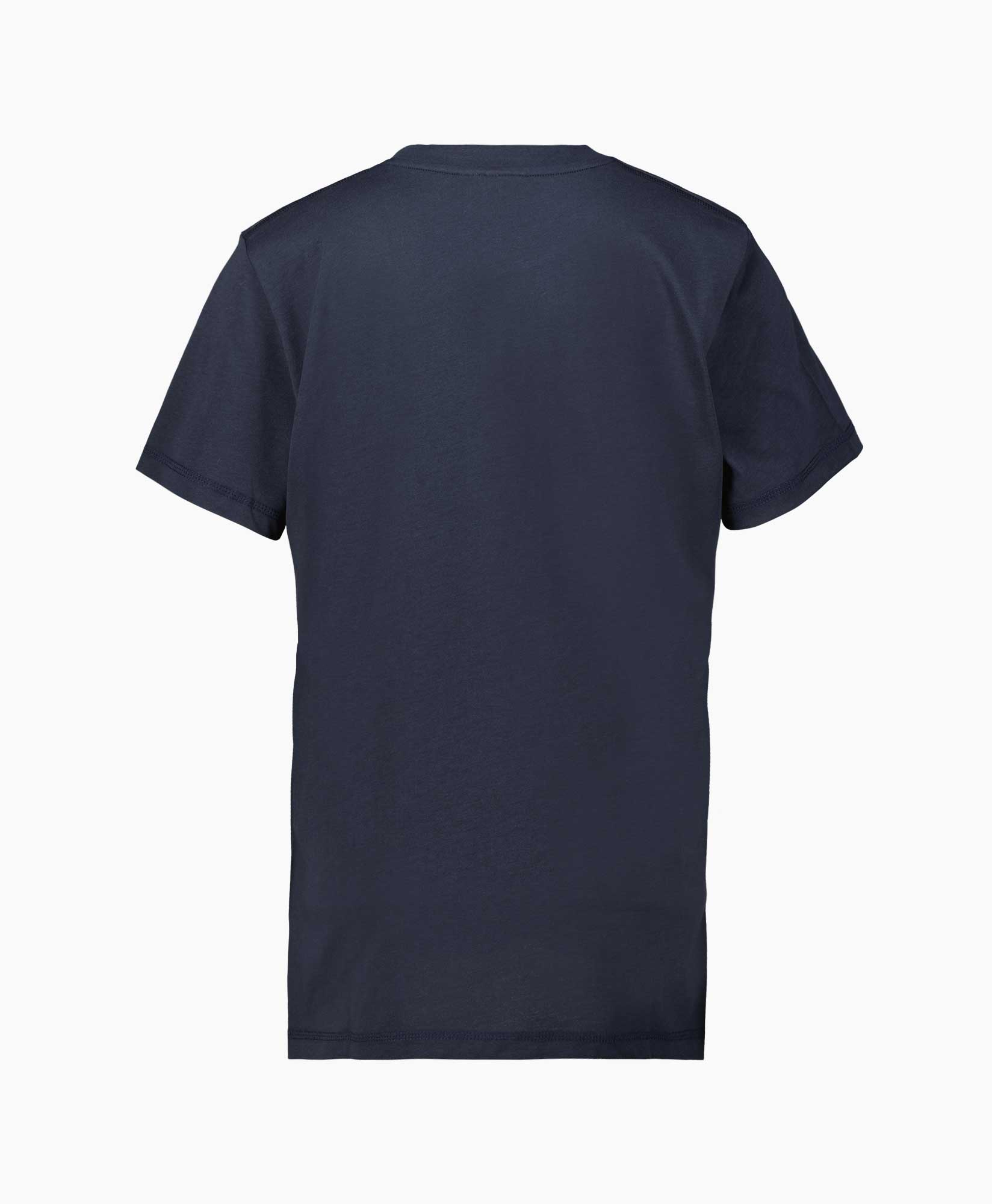 T-shirt Korte Mouw Thin Jersey Relaxed O-neck Donker Blauw