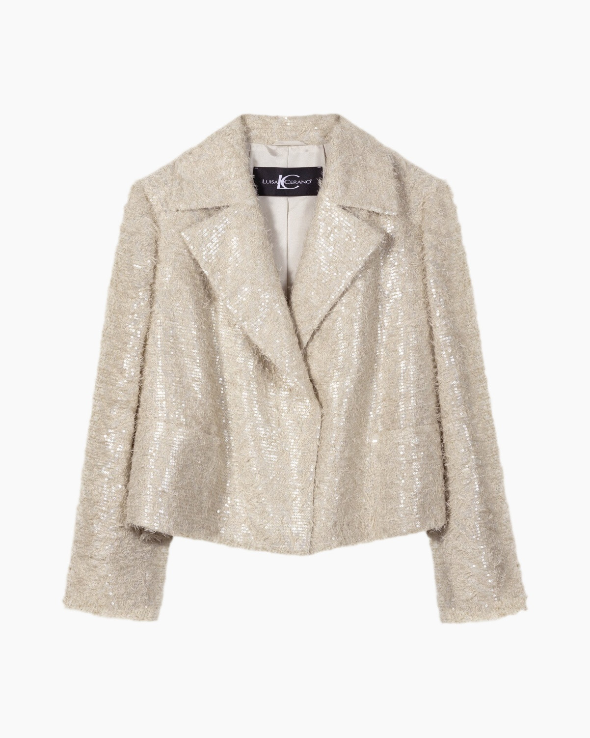 blazer, jas, paillettes, beige, textured