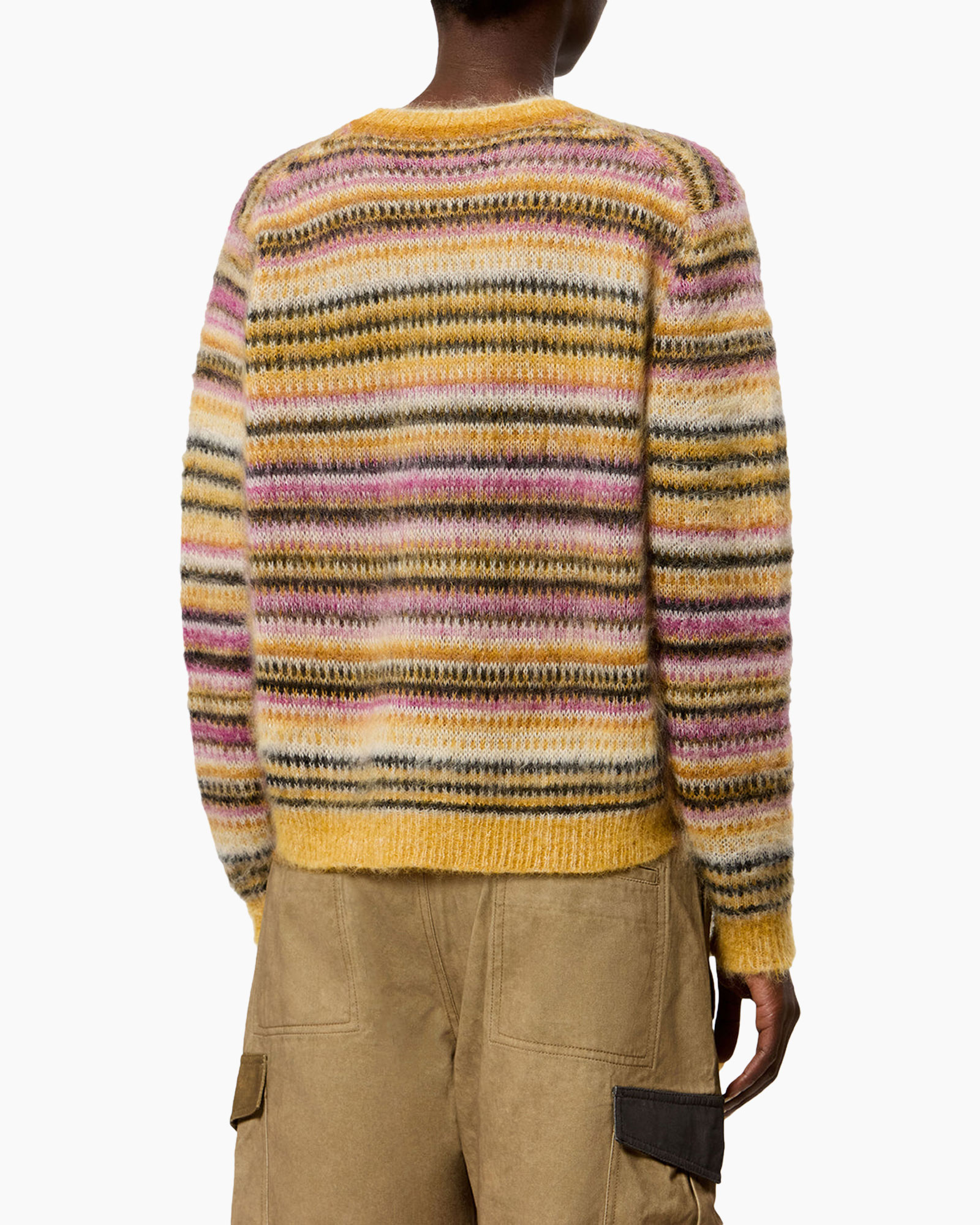 trui, multikleurig, ronde hals, lange mouwen, pullover