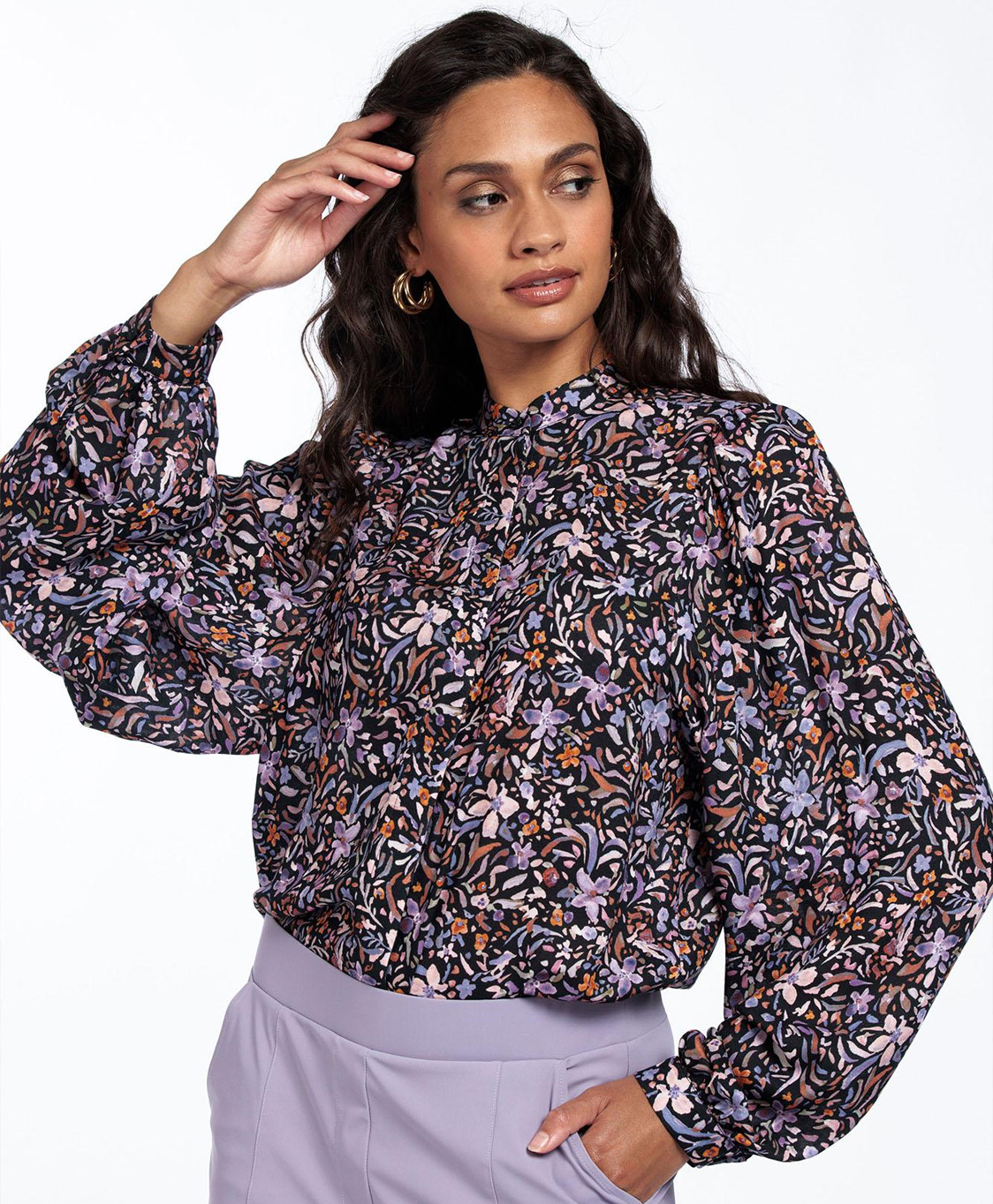 Studio Anneloes Blouse Ted Ls Crepe Zwart