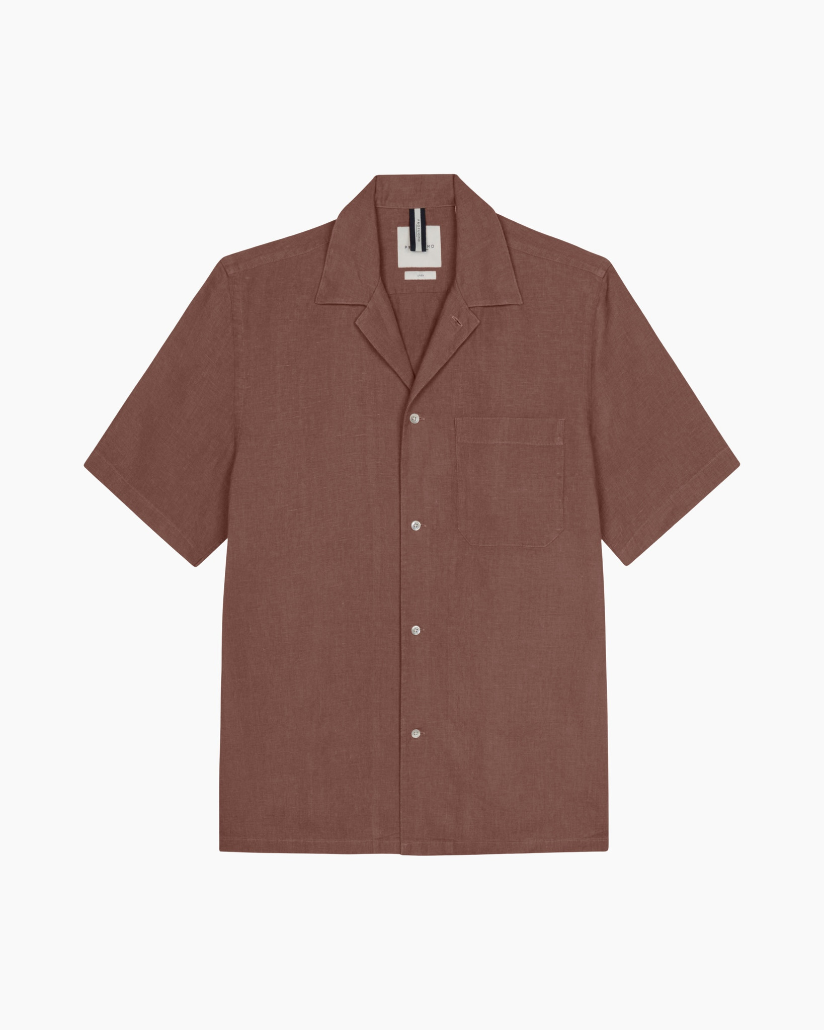 shirt, short sleeve, button-down, pocket, linen