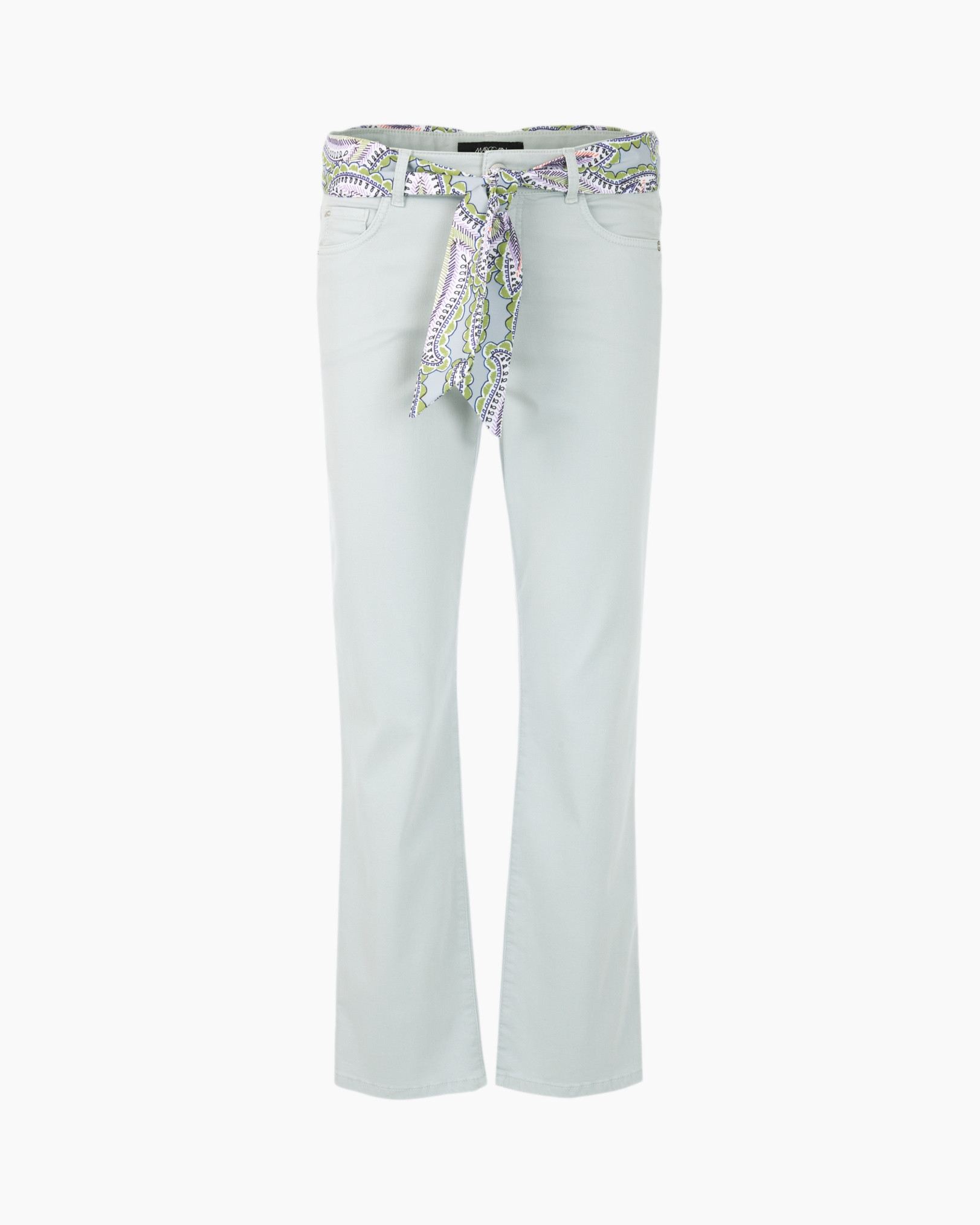 broeken, pants, lichtblauw, riemband, paisley sjaalriem