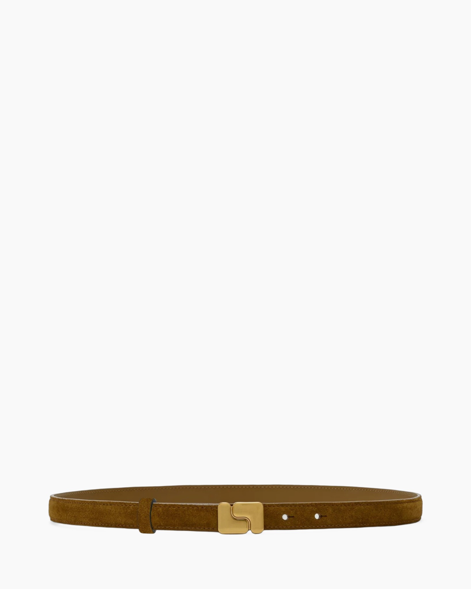 riem, bruin, leder, smalle riem, metaalkleur gesp