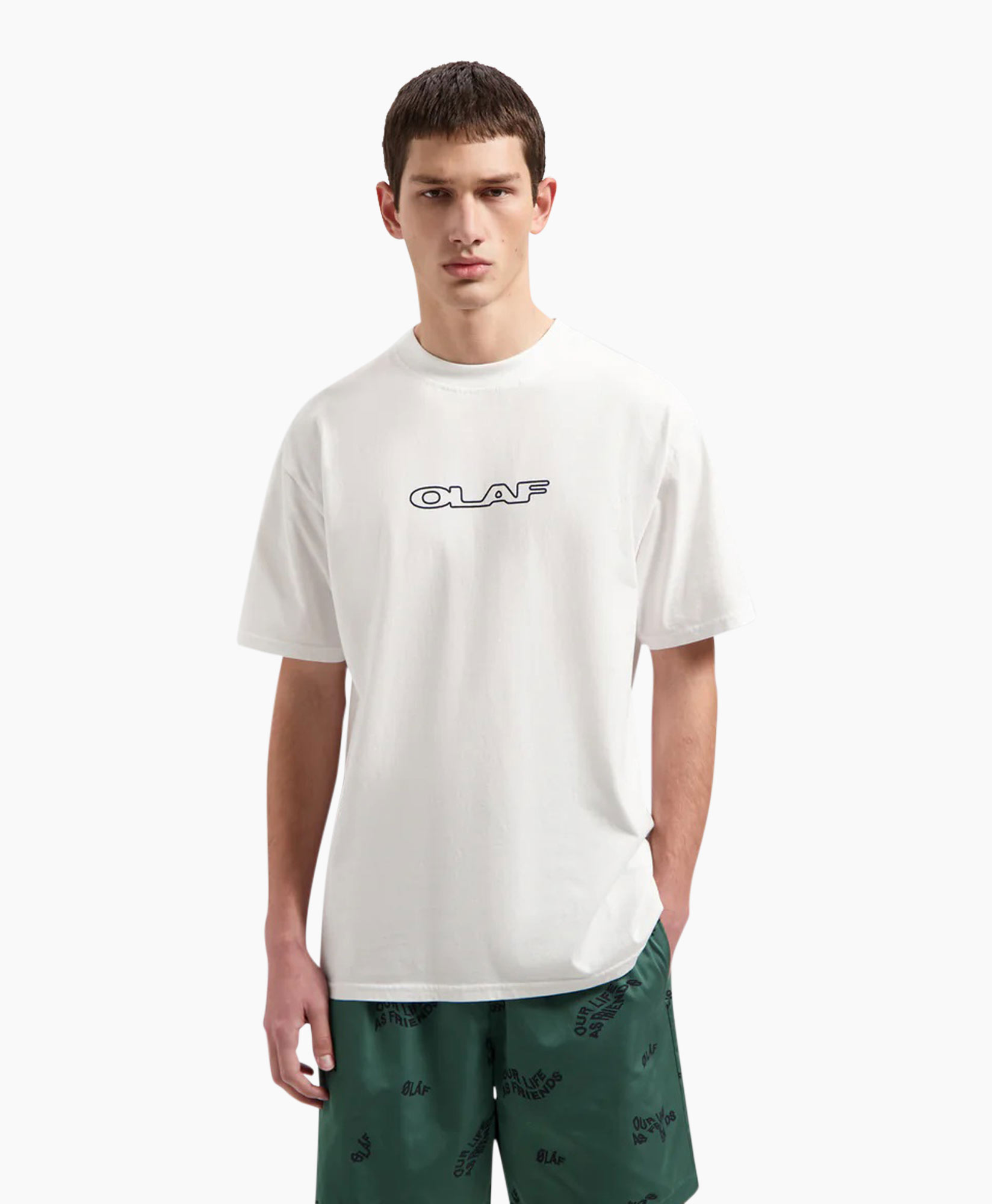 T-shirt Korte Mouw Drift Outline Off White