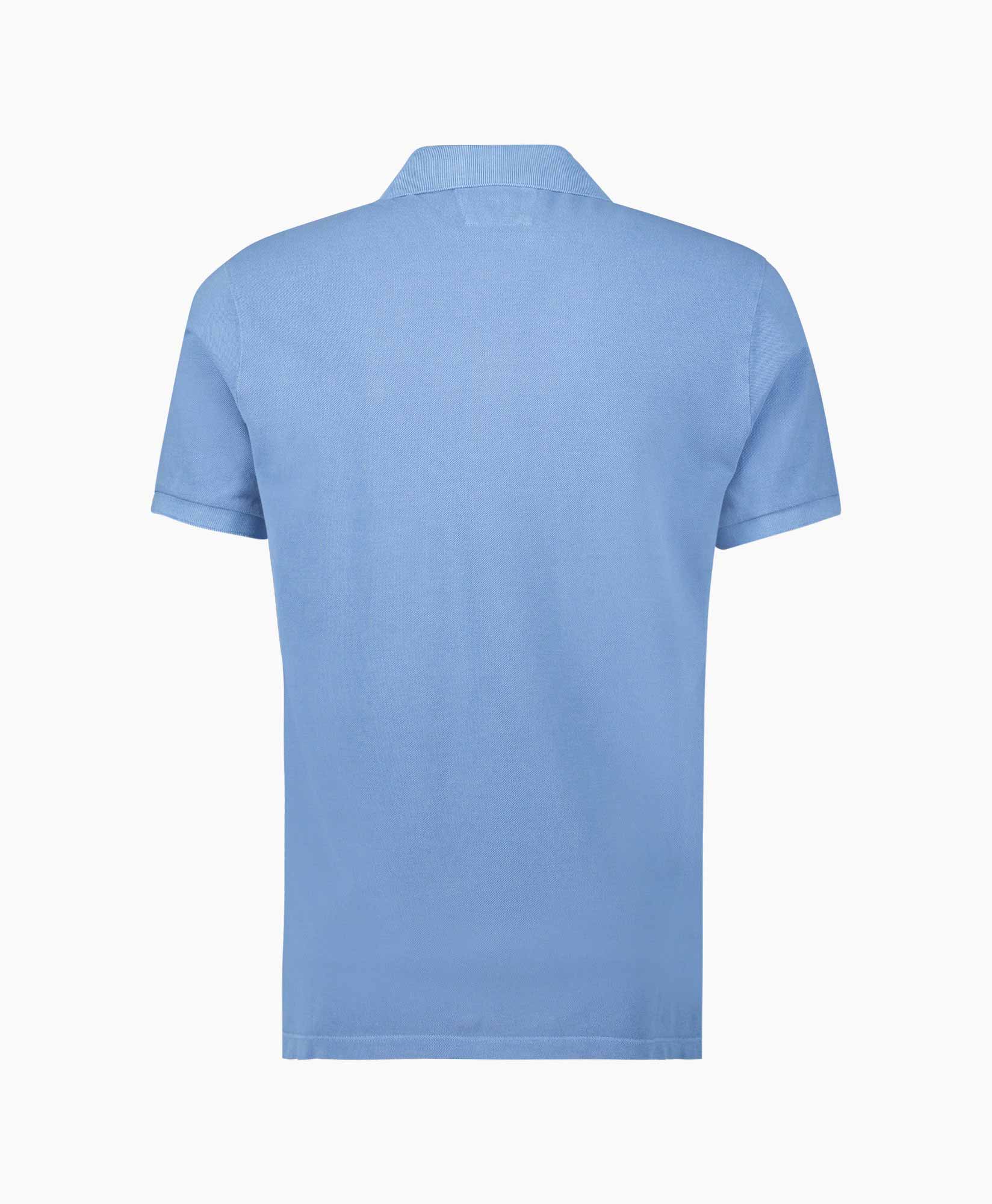 Cp Company Polo 24/1 Piquet Regular Garment Dyed Blauw
