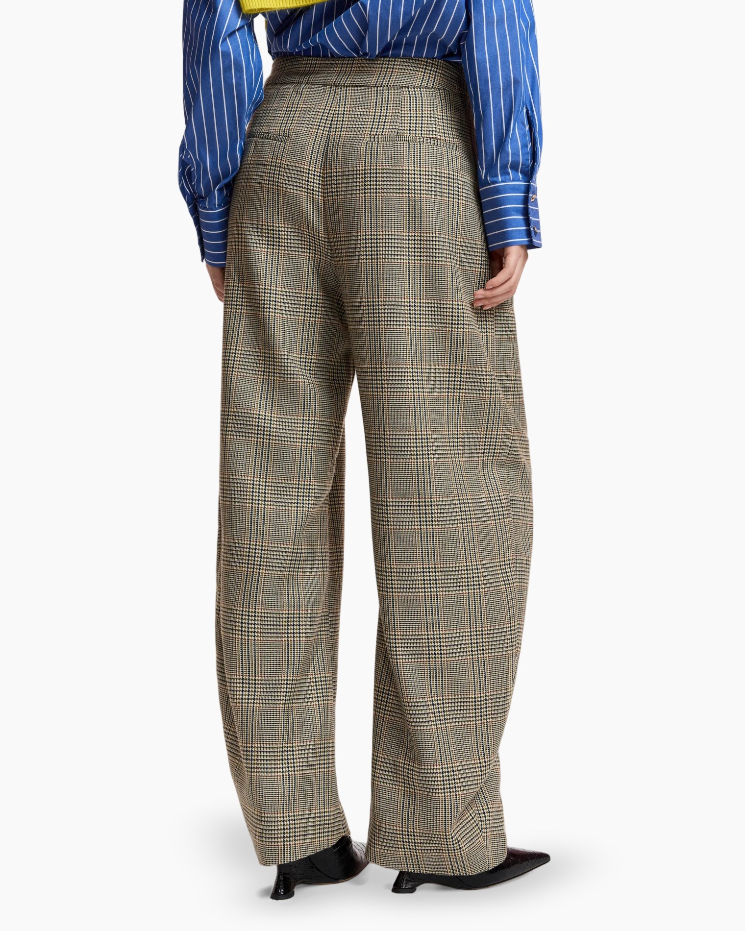 plaid, gerespons checkered, tartan, wijd-hoog, broeken