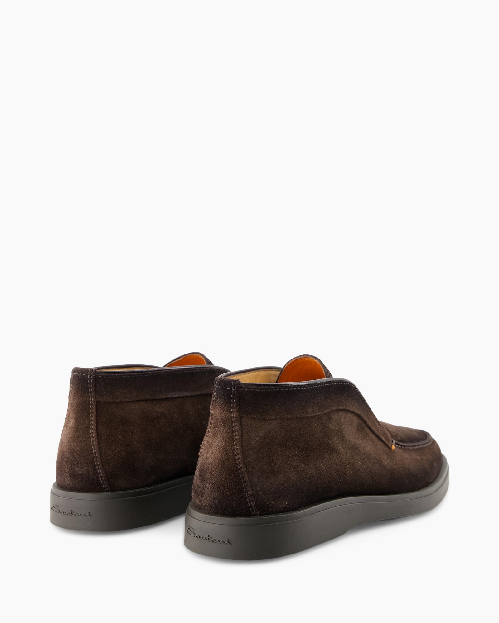 schoen, laarzen, bruin, suede, slip-on